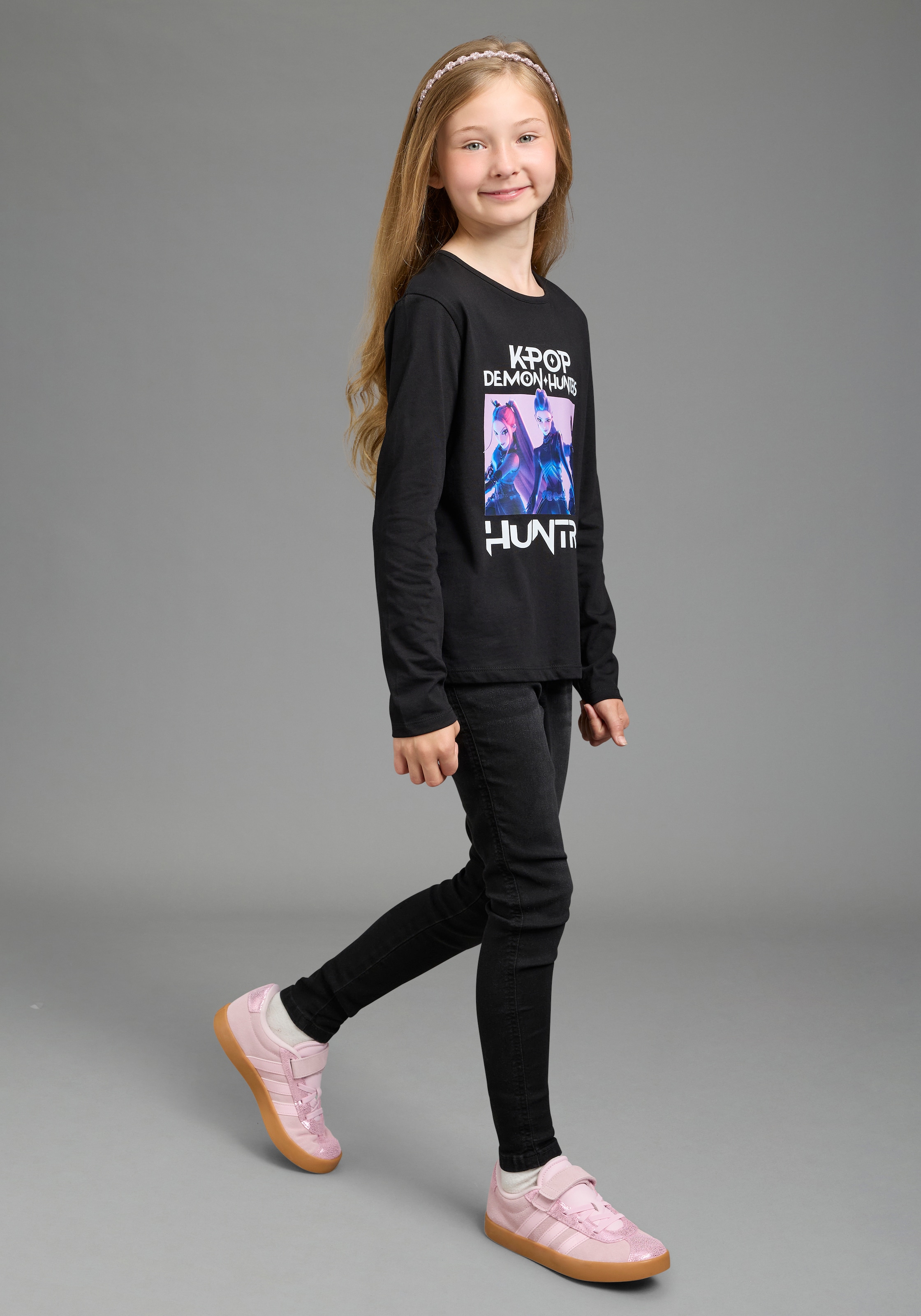 KIDSWORLD T-shirt à manches longues »K-POP DEMON HUNTERS Shirt« t-shirt K-Pop, longueur hanche, col rond, coupe basique