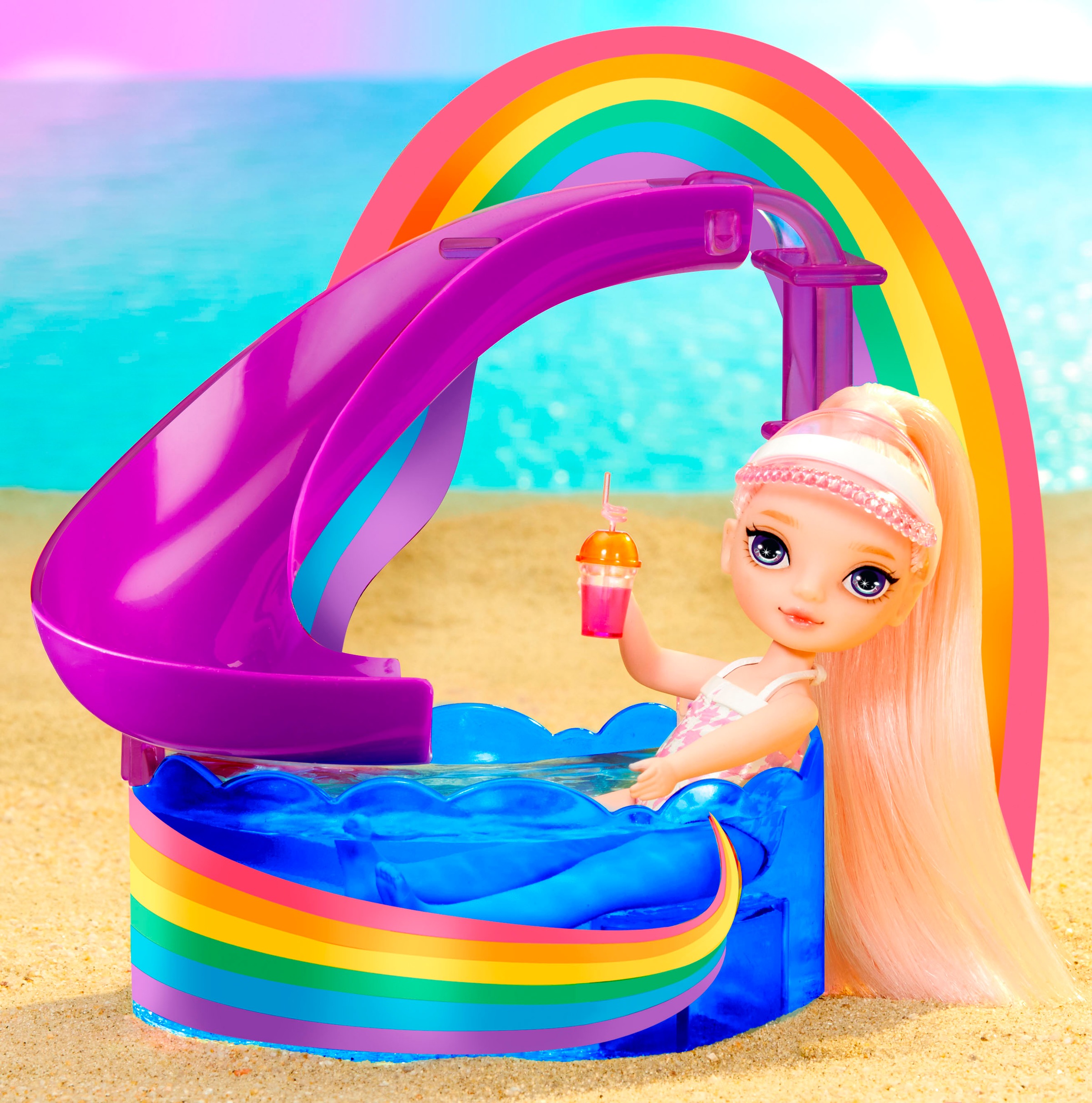 RAINBOW HIGH Minipuppe »Rainbow High Little Pool Day with Blush Playset«