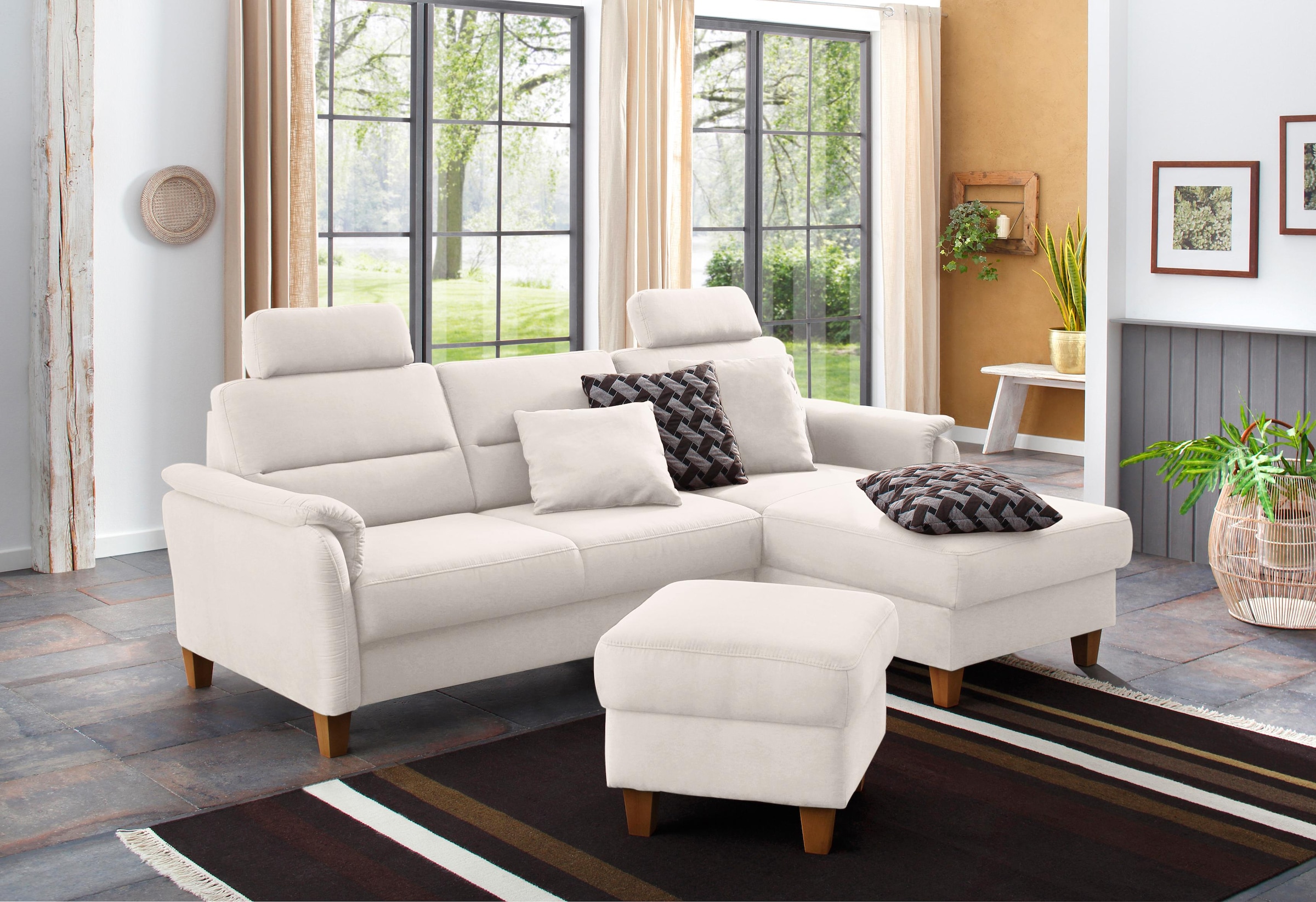 Home affaire Ecksofa »Palmera L-Form, B: 244 cm - OTTO. Verlässliche Qualität.« optional Bettfunktion & Bettkasten, Federkern