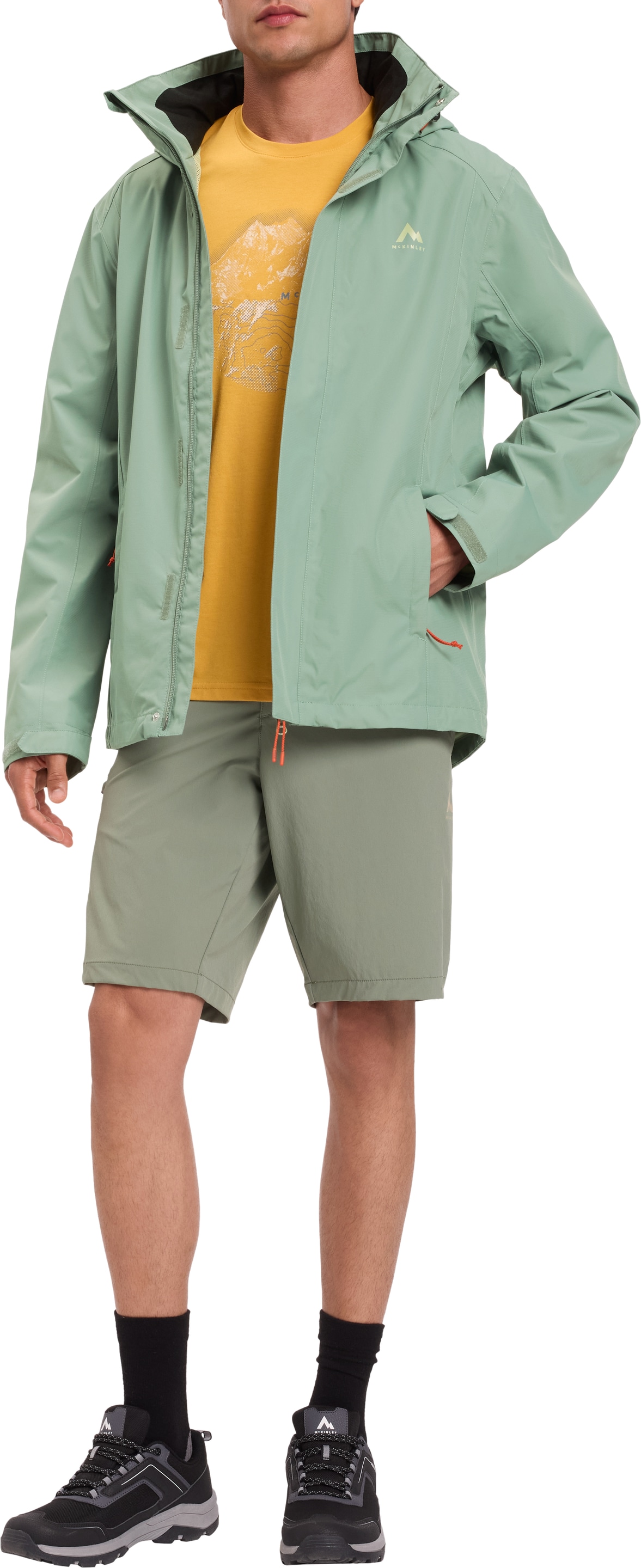 McKINLEY Veste d'extérieur »HE.-FUNKTIONS-JACKE ADIA M« avec capuche amovible et réglable, doublure en mesh