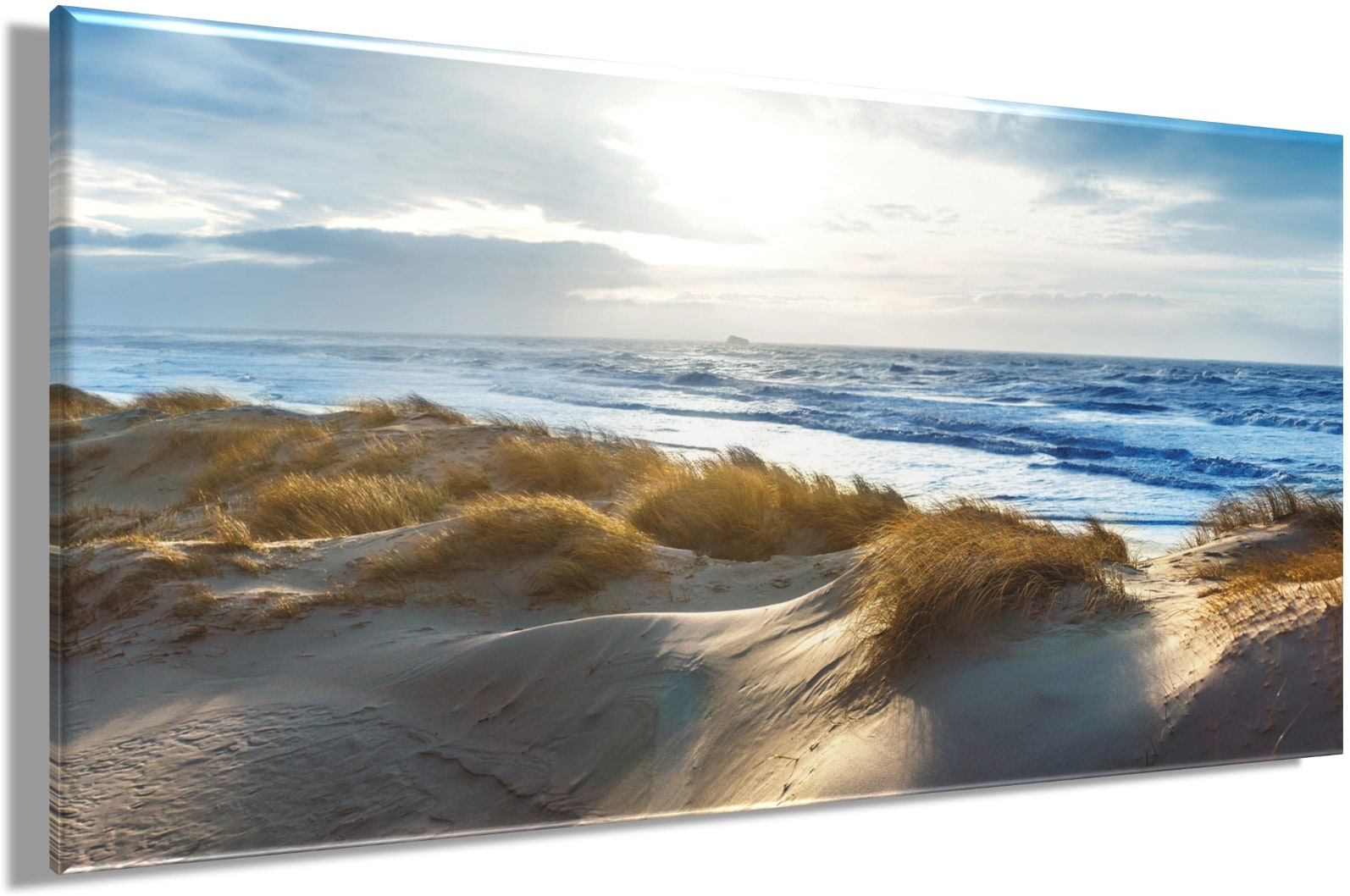 Bönninghoff Tableau sur toile »Wandbild DÜNE – Leinwandbild Keilrahmen Deko modern« Dune | Mer | Plage 1 cuis tlg. tendu sur châssis