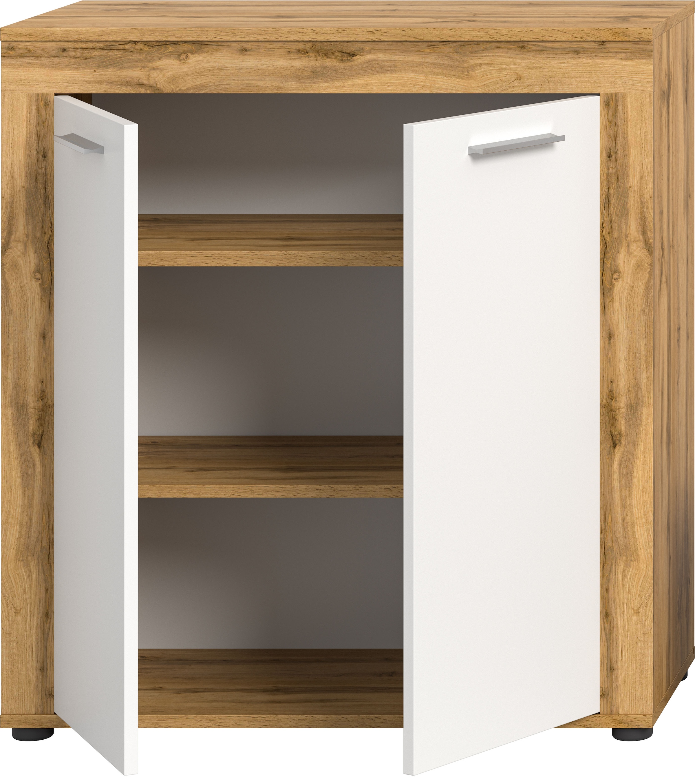 INOSIGN Highboard »Aosta, Höhe 88 cm, in verschiedenen Farbausführungen« mit 2 Türen und 3 Fächern, Wohnzimmer, Kommode, Schrank