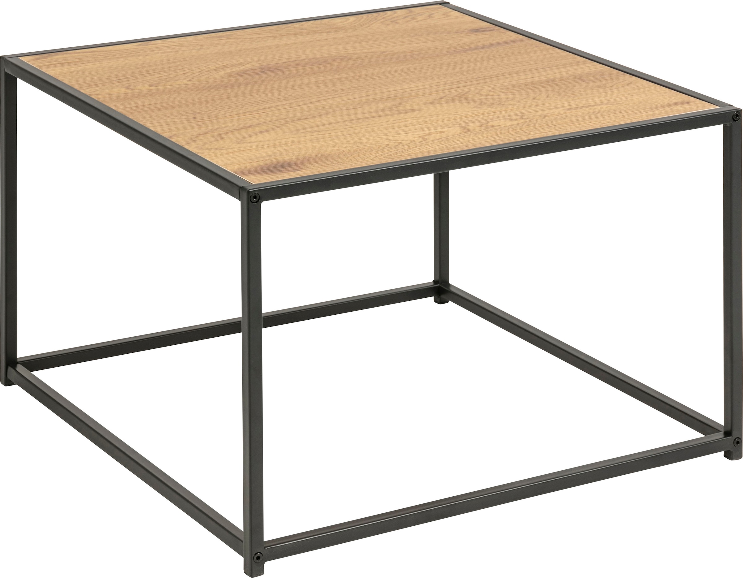 ACTONA GROUP Table basse structure métallique au look industriel moderne, carrée, largeur 60 cm