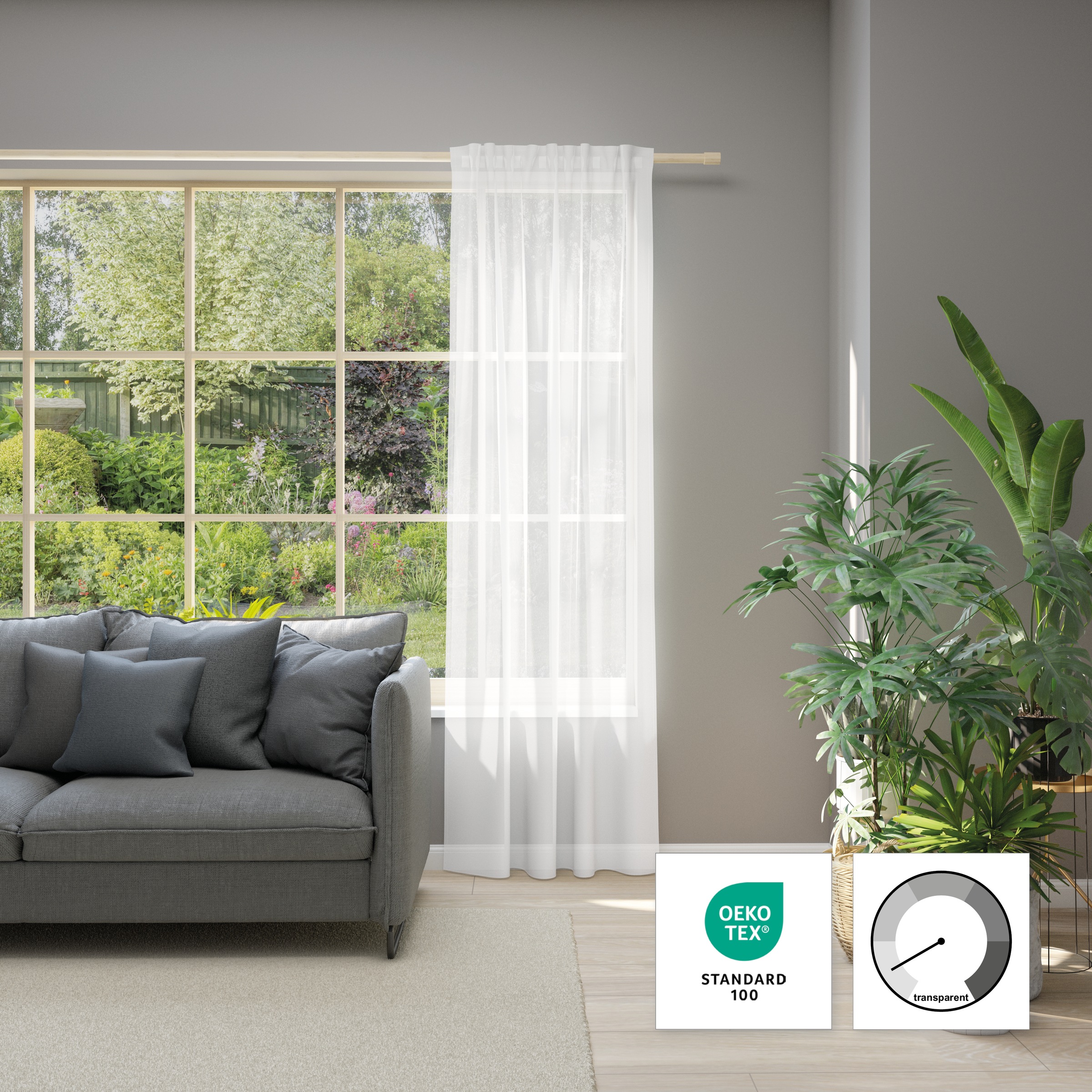 Neutex for you! Vorhang »Allure« Multifunktionsband 1 Stk. tlg. HxB: 245x140, Schal mit verdeckten Schlaufen