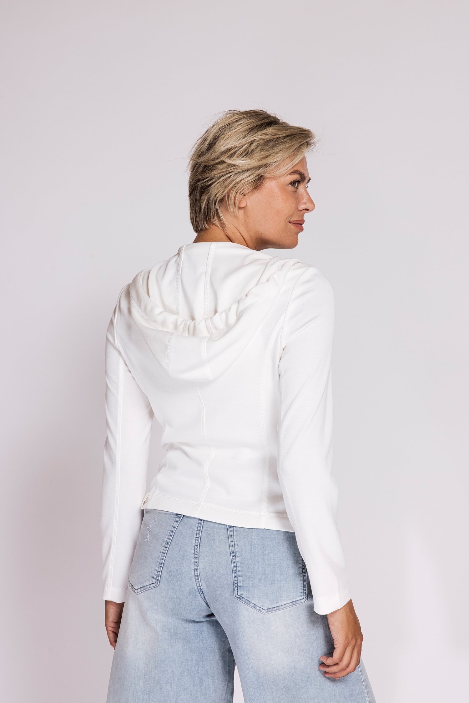 Zhrill Jerseyblazer »DARCIA Blazer mit Kapuze« mit Reverskragen, hüftbedeckende Länge, taillierte Passform