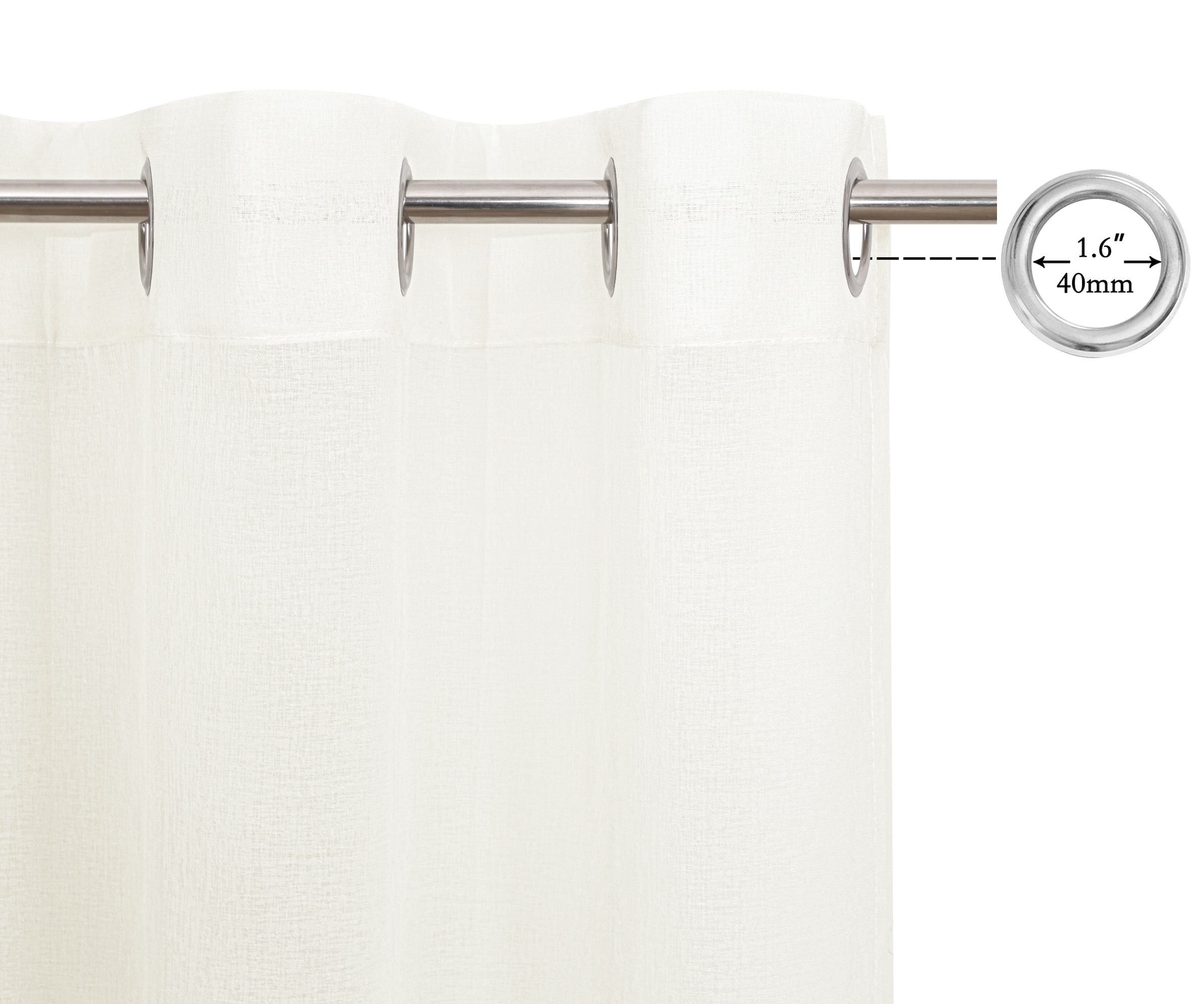 GOODproduct Gardine »Dolly, 1er-Set, transparent gewebt, Ösen« Ösen 1 Stk. tlg. gewebt, Polyester, extra Breite ab 3 Meter