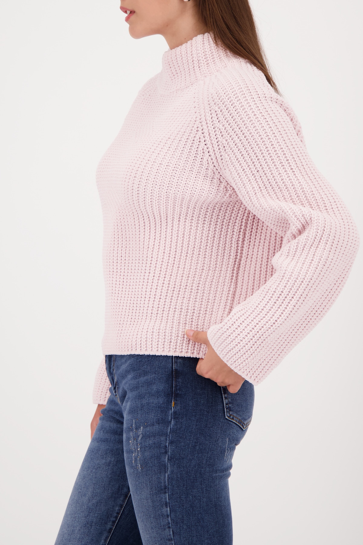 Monari Strickpullover »Pullover Basic Chenille« Regular fit mit Stehkragen