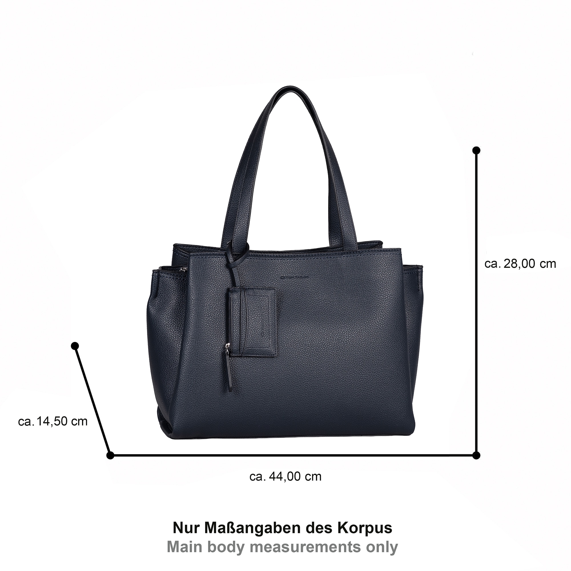 TOM TAILOR Shopper »Mayan« Sac bandoulière pour femmes, idéal pour le bureau avec plusieurs compartiments