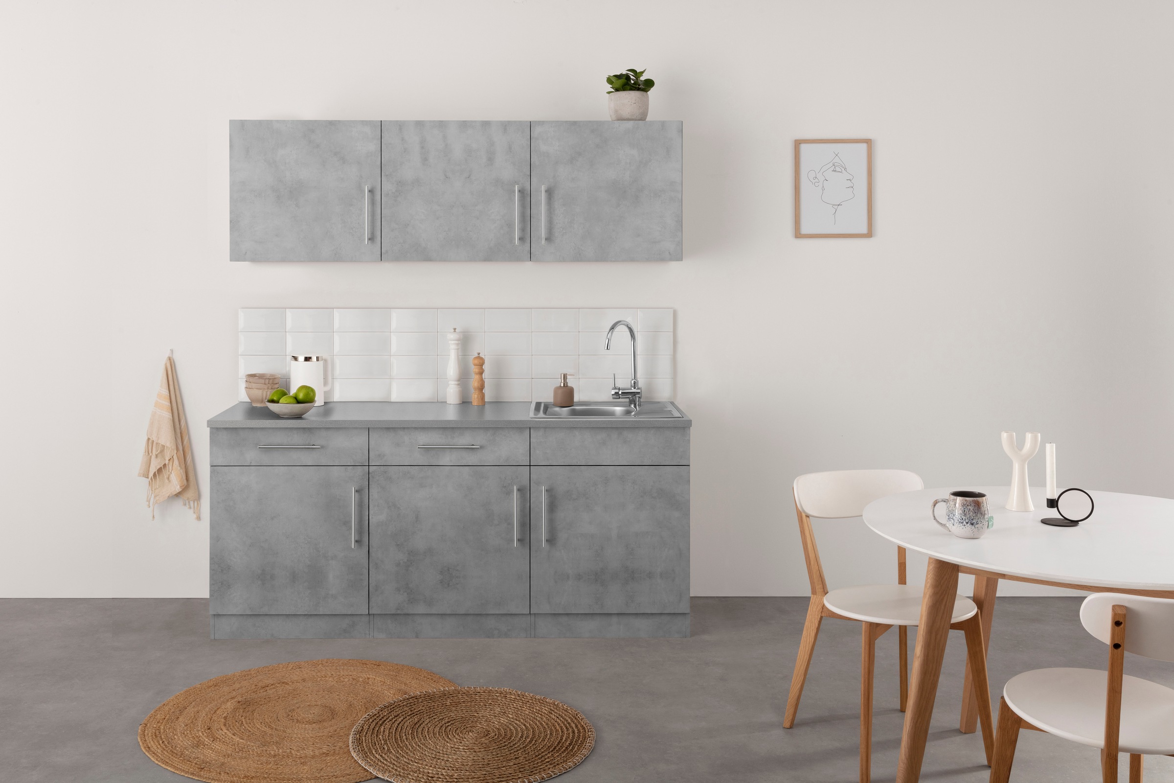 wiho Küchen Küche »Cali« ohne E-Geräte, Breite 180 cm