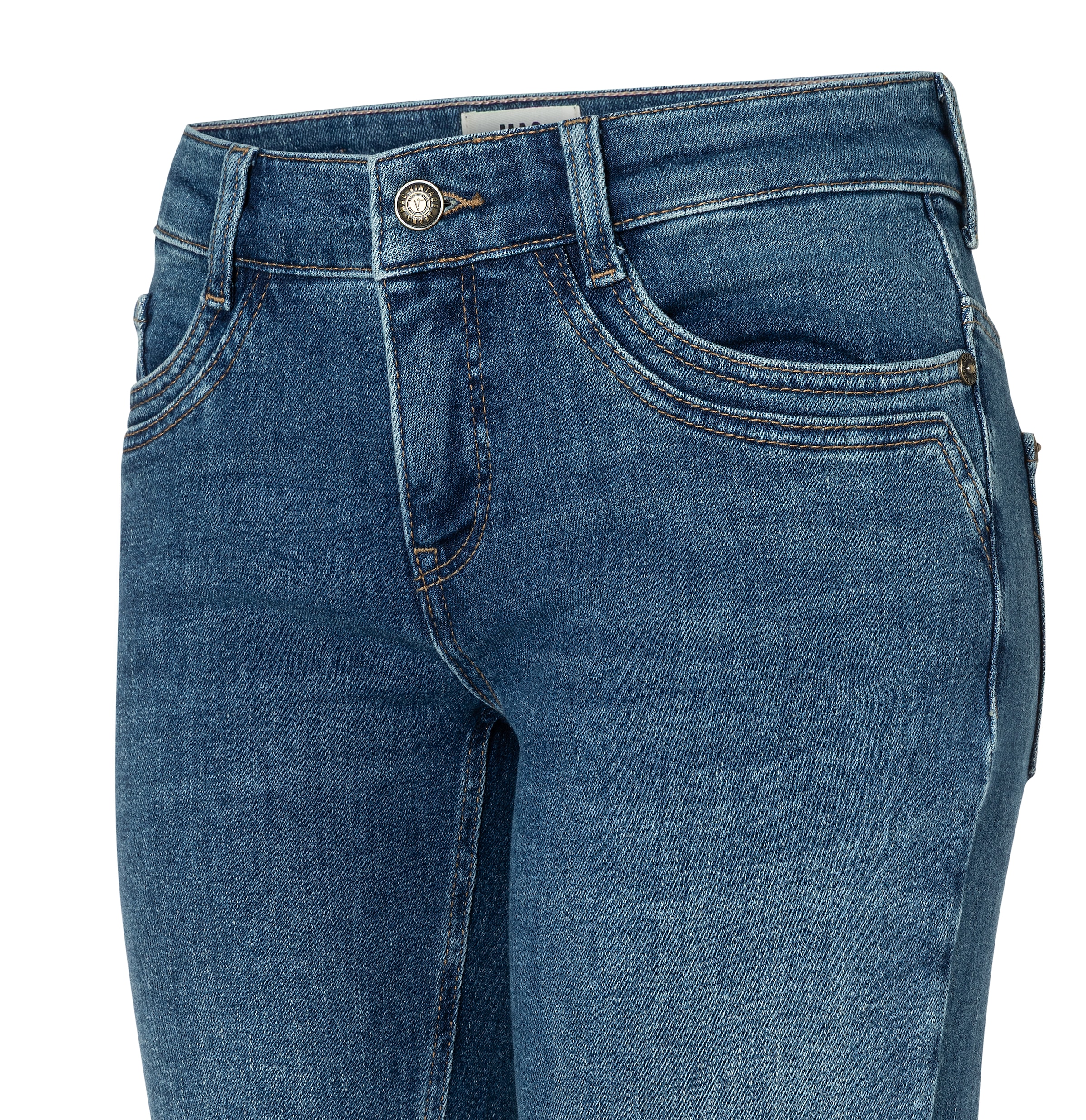 MAC Jeans bootcut »DETROIT flared« Aufwendig gearbeitete Details an den Vordertaschen