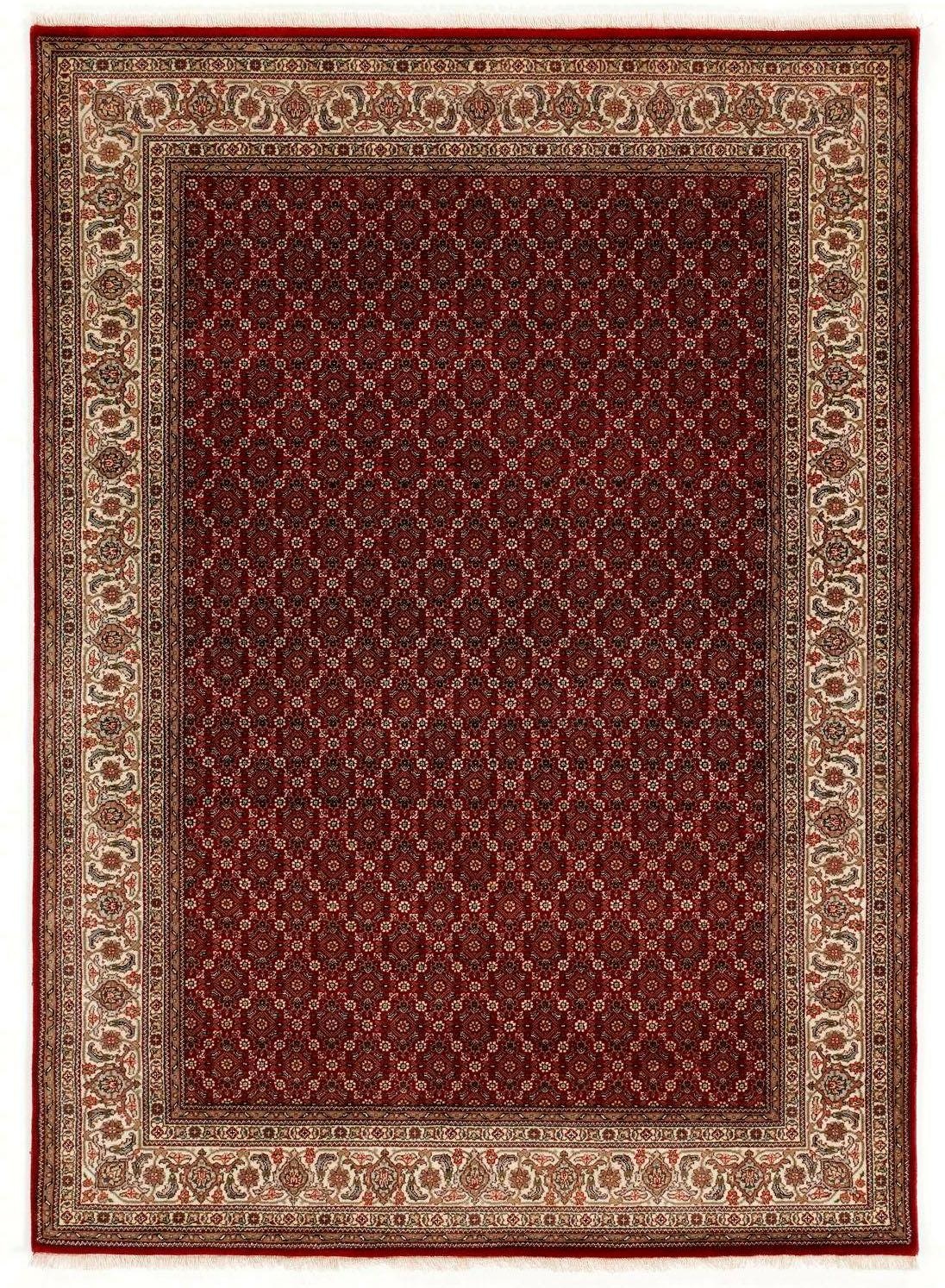 OCI DIE TEPPICHMARKE Orientteppich »CAVARI HERATI« rechteckig 4 mm Höhe handgeknüpft, mit Fransen, Wolle mit Seide, Wohnzimmer