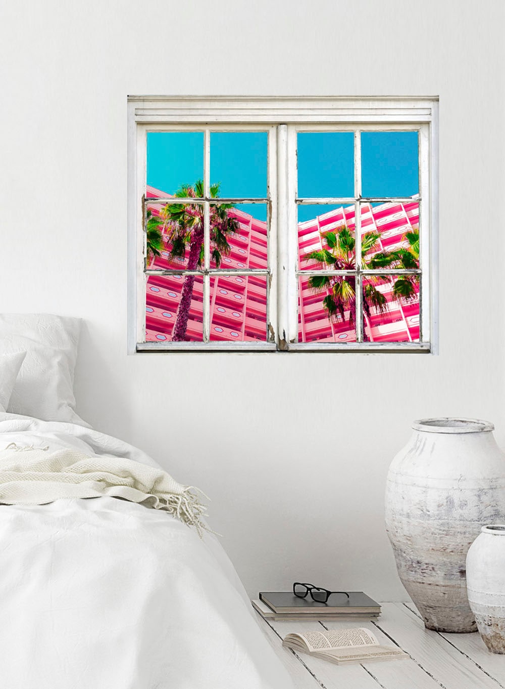 queence Wandsticker »Hotel« Wandsticker, Wandbild, selbstklebend, 3D, Fenster