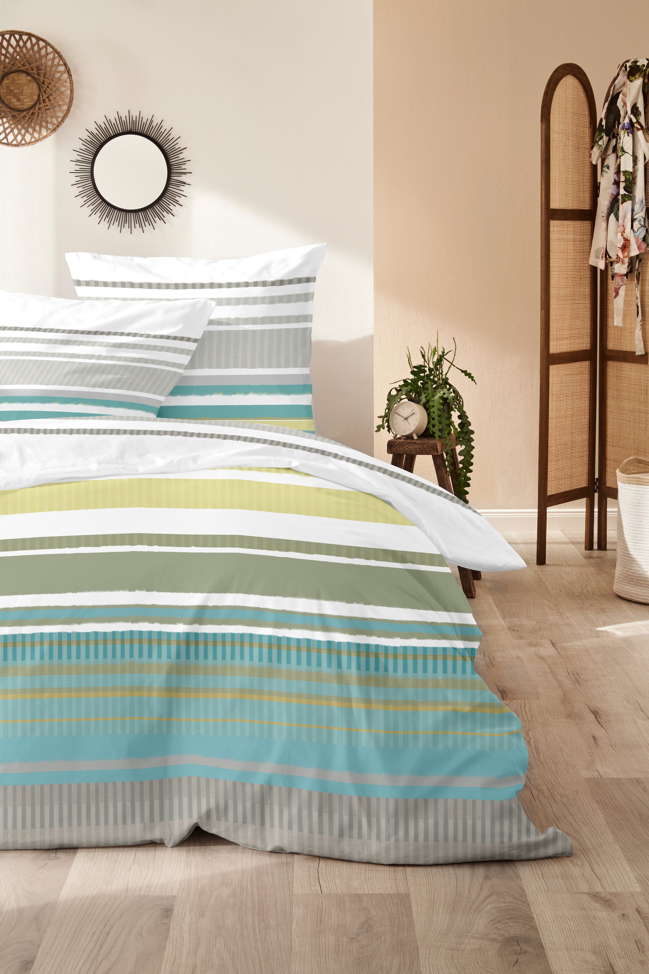 Primera Linge de lit »Perkal-Bettwäsche Summer Stripe« 2 cuis avec rayures modernes