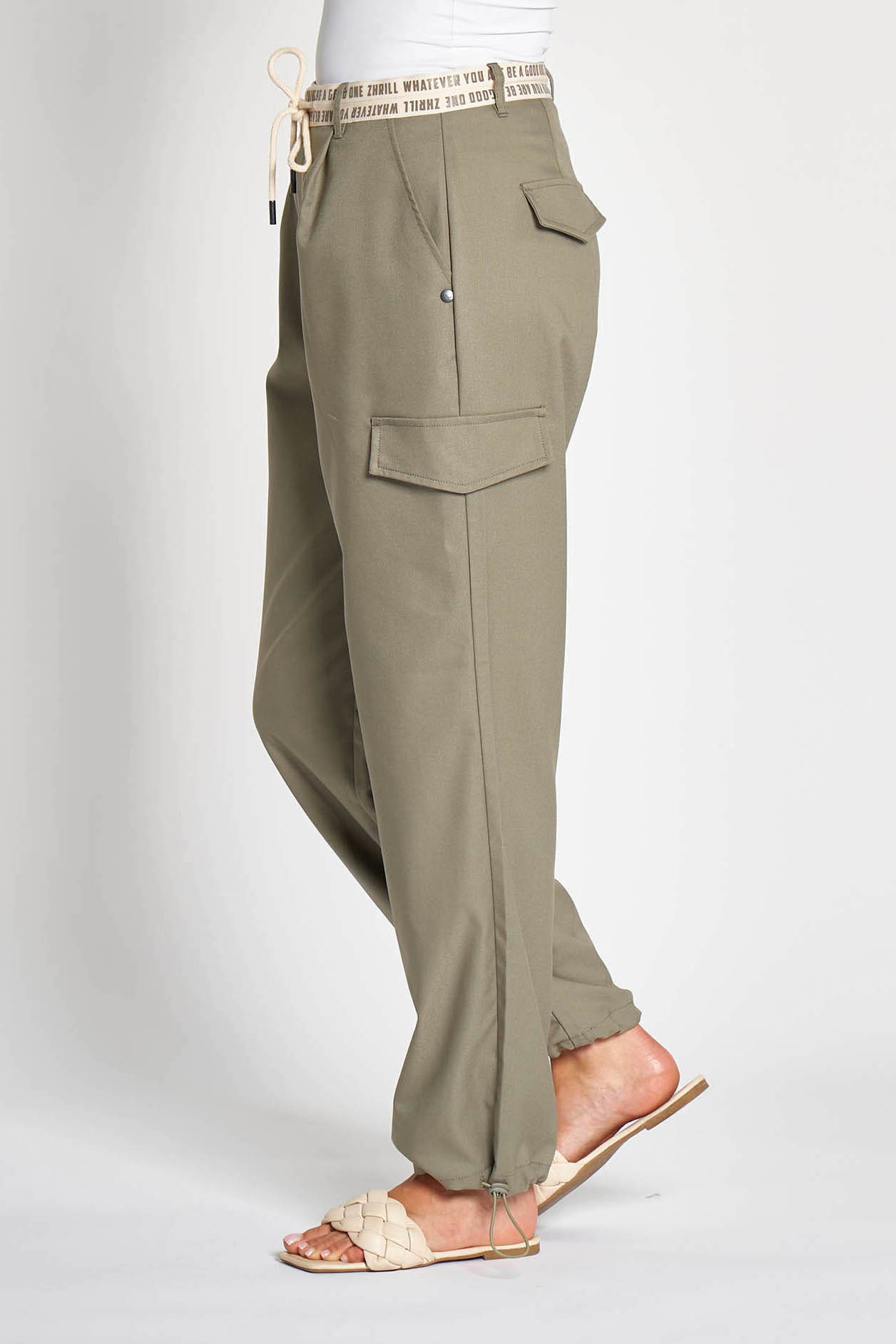 Zhrill Stoffhose »ZHULLA«  Sommerhose mit Kordelzug + Schriftzug am Bund