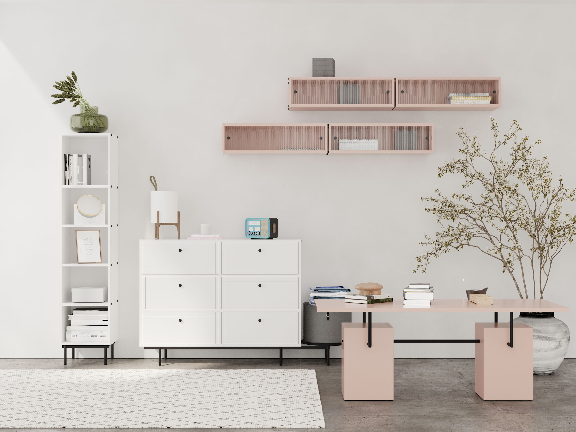 Home affaire Étagère sur pied »Arrocco: Schlankes Regal in 2 Farben mit Metallelementen, stilvoll« B/T/H: 39,4/35/175cm, 5 offene Fächer, viel Platz, Made in Poland