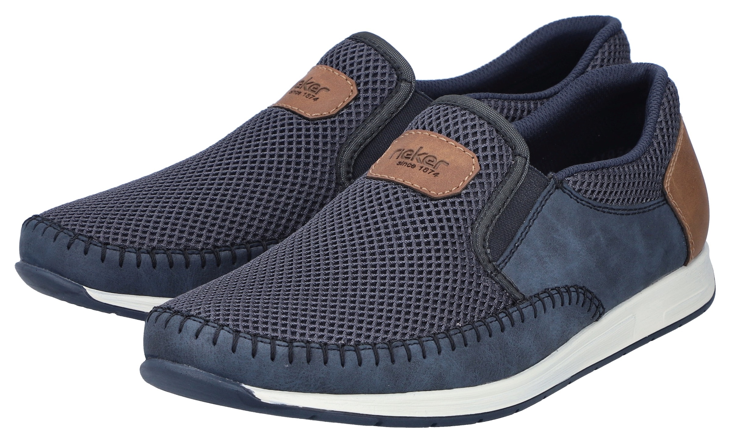 Rieker Slipper  Sneaker slip-on, chaussure à enfiler avec inserts stretch