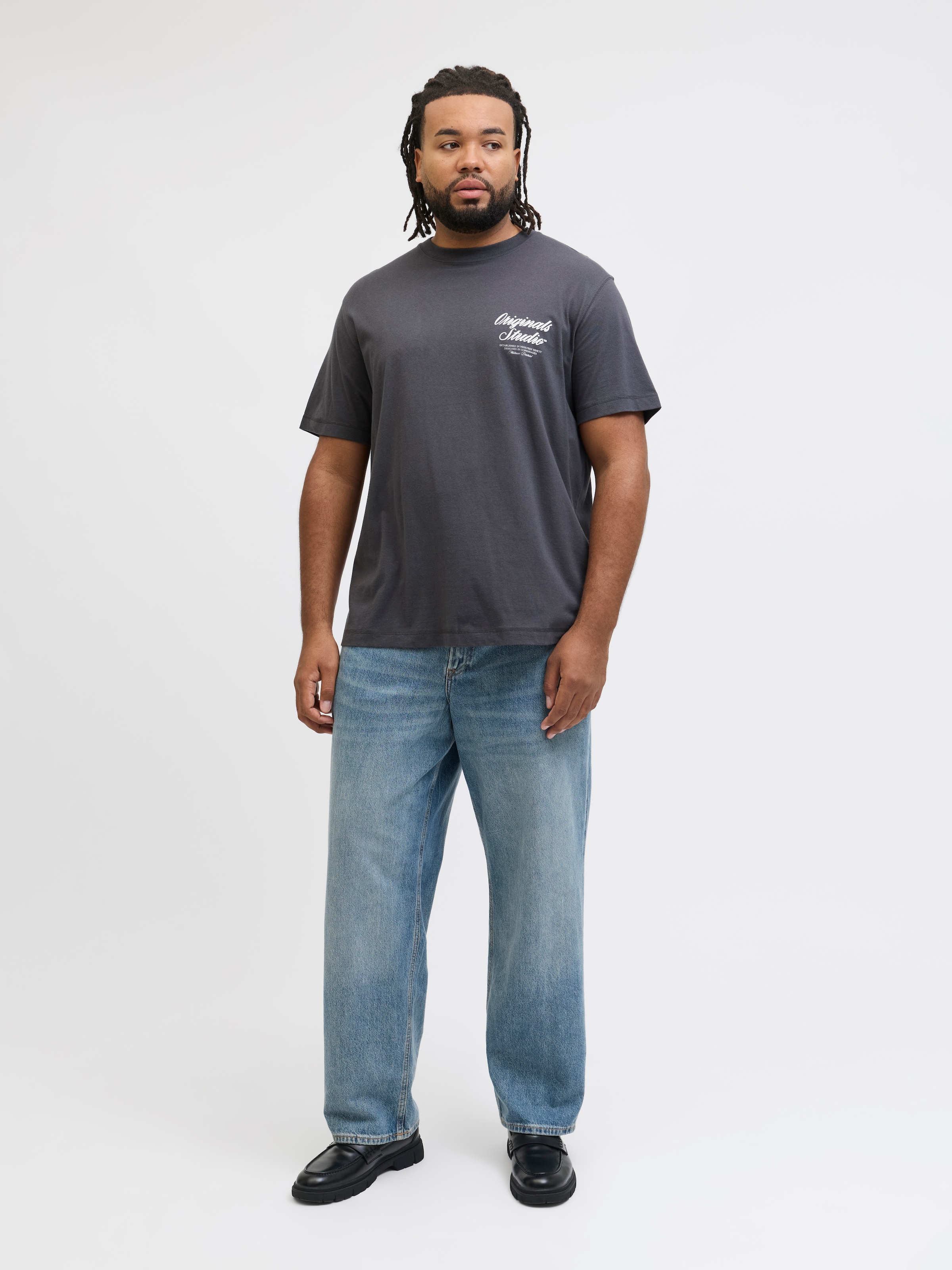 Jack & Jones PlusSize Kurzarmshirt »JORNORREBRO TYPO TEE SS CREW NECK  PLS«, mit Schriftzug
