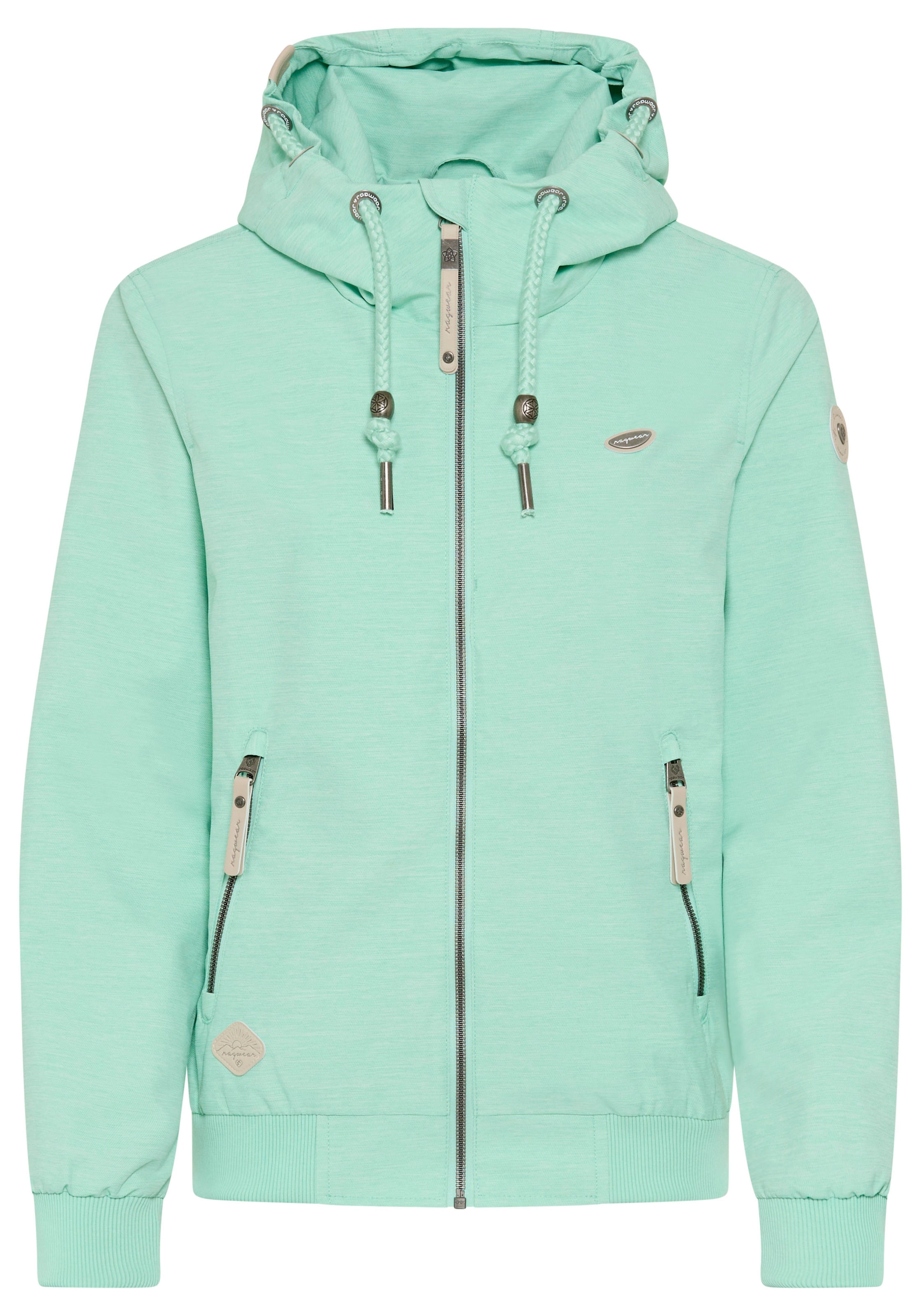 Ragwear Veste d'extérieur »NUGGIE O« avec capuche coupe longueur hanches, col montant, avec fermeture éclair
