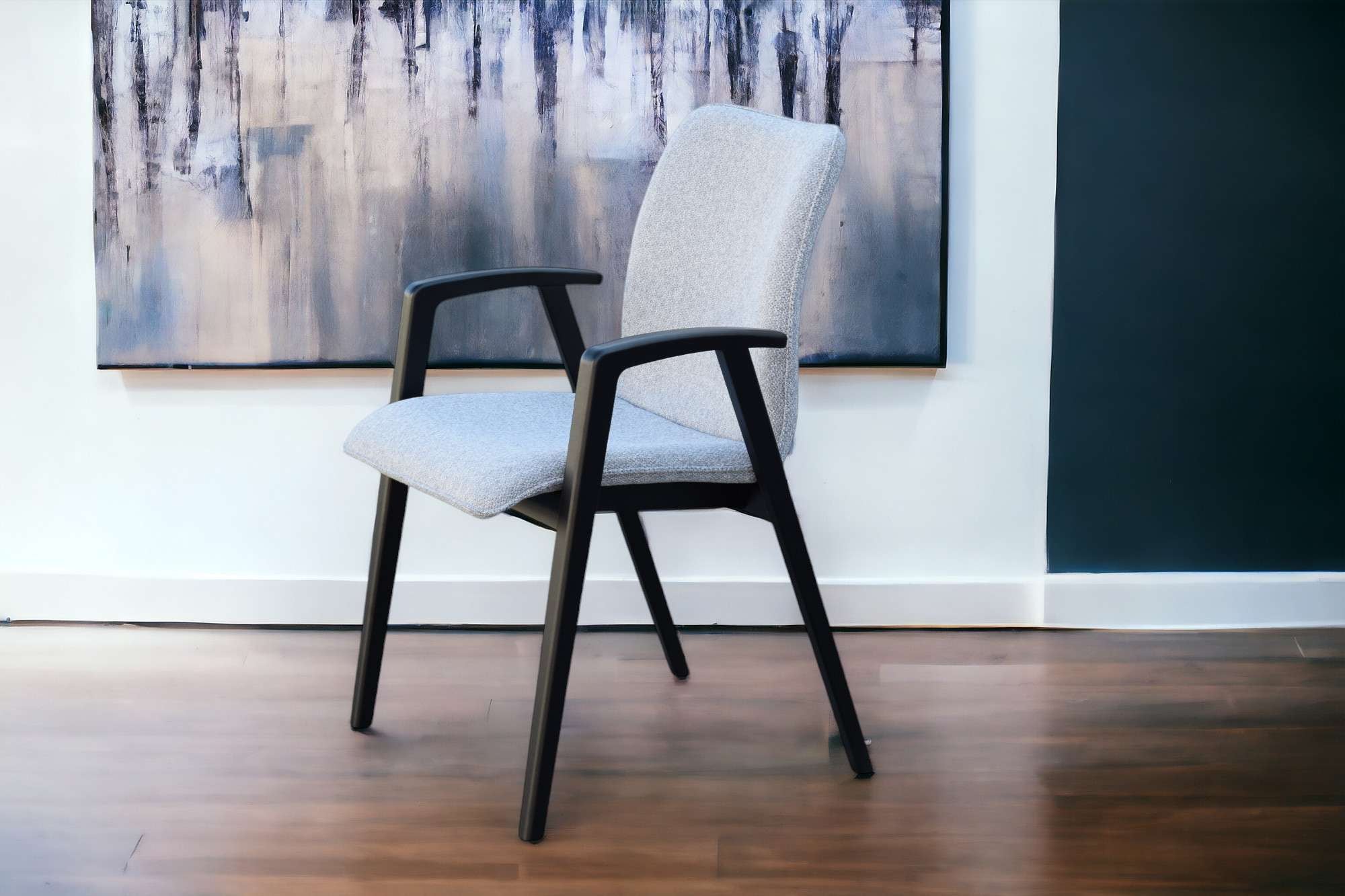 GOODproduct Chaise avec accoudoirs »Loreen Esszimmerstuhl, Polsterstuhl, Wohnstuhl, Essstuhl mit Armlehnen« (Set) 2 cuisMassivholzgestell und Armlehnen, stilvoll, bequem, Designstuhl