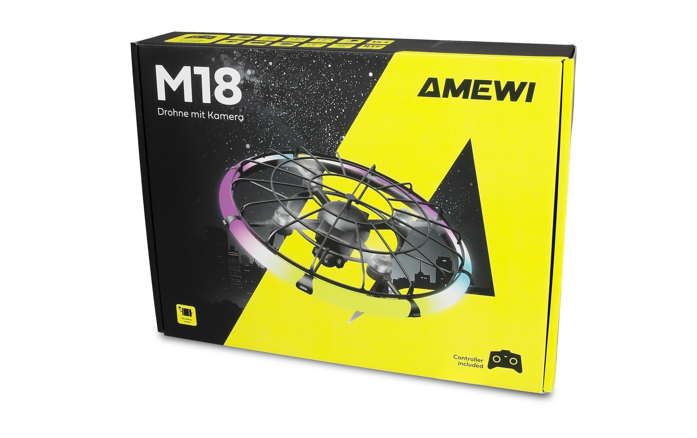 Amewi Drohne »M18 Brushless mit Kamera & LED-Ring RTF«