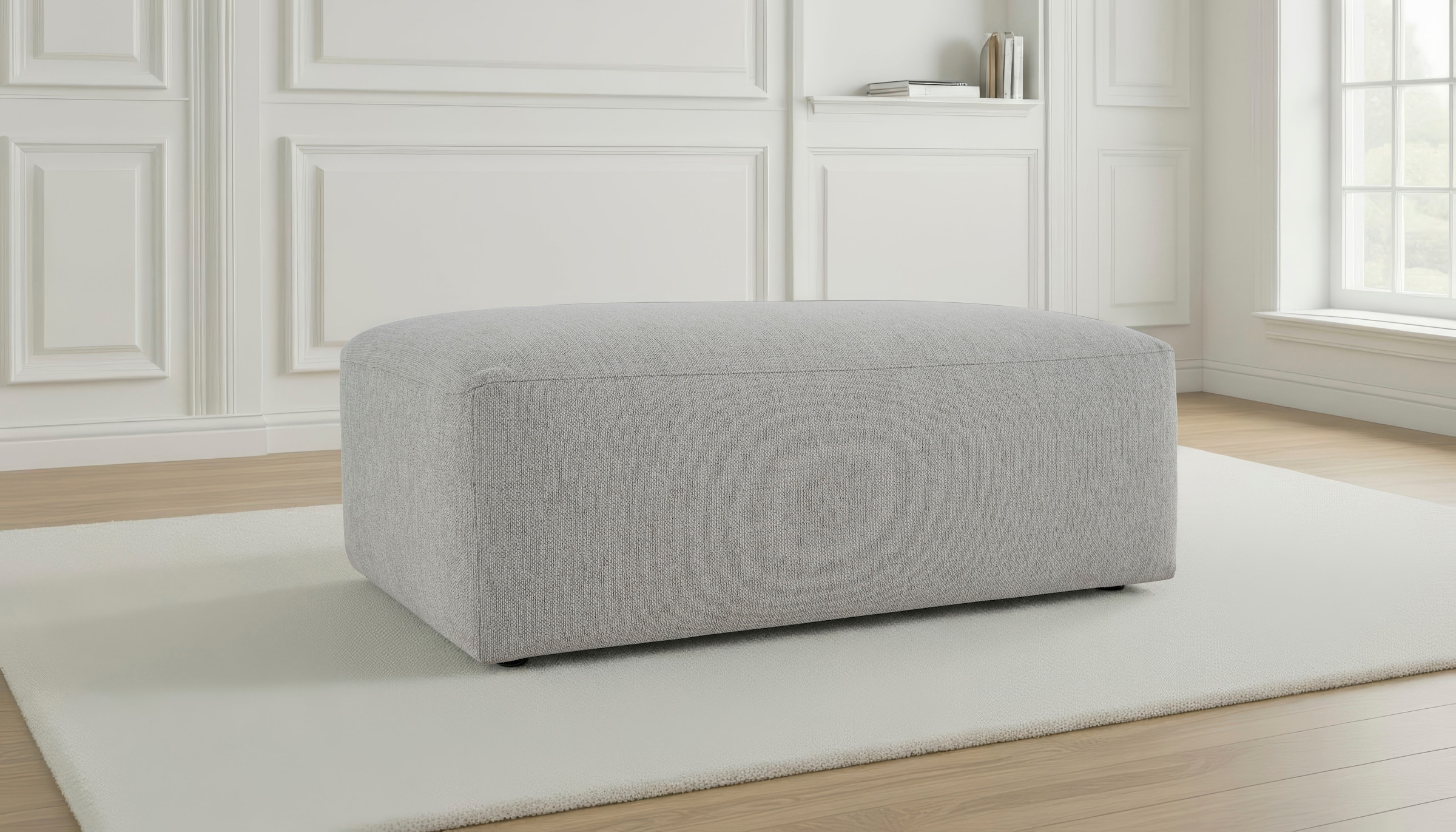 GOODproduct Polsterhocker »Koa Pouf, Webstoff, Cord, Struktur, Chenille« Wellenunterfederung, weicher Lounge-Sitzkomfort
