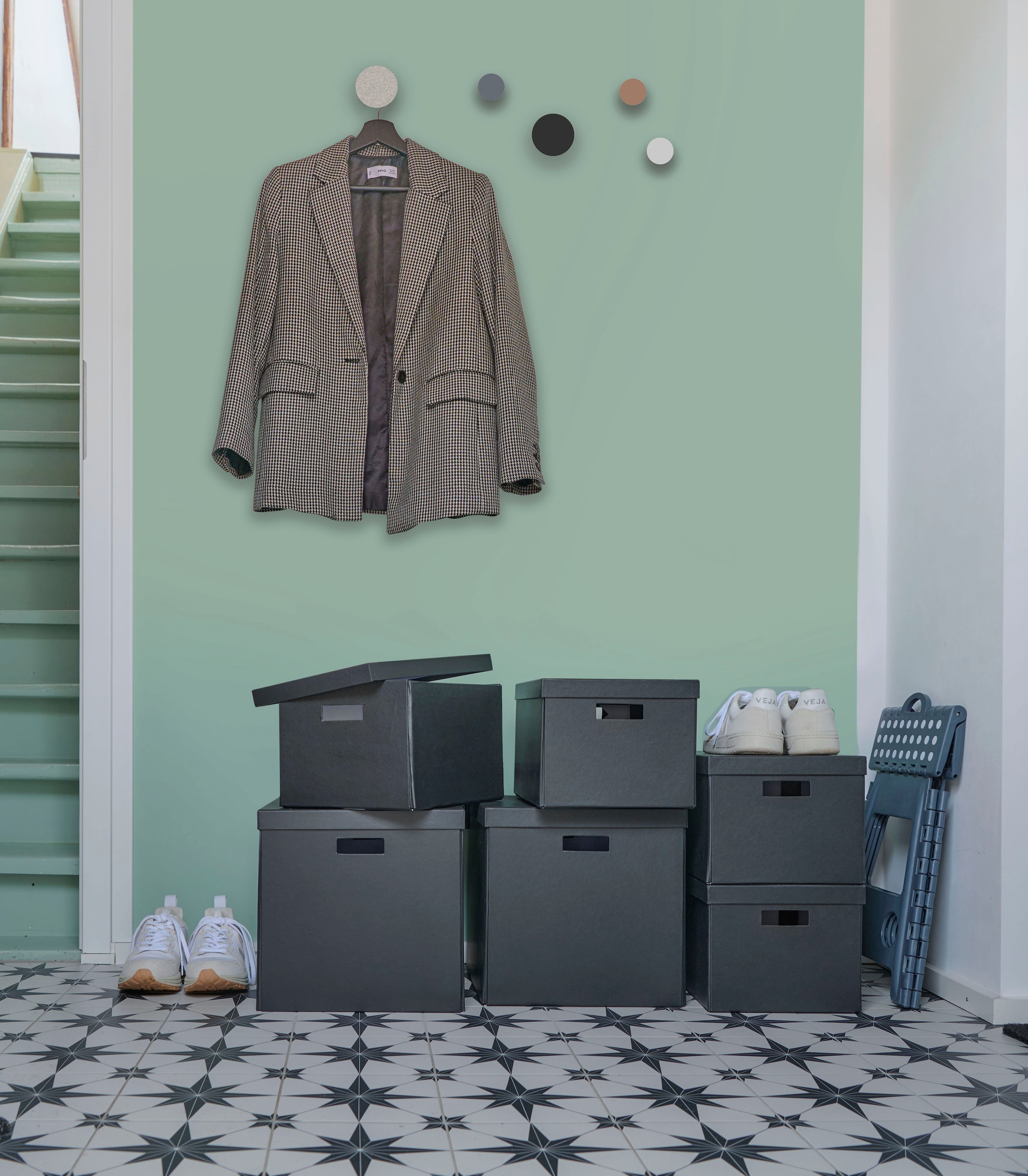 Zeller Present Boîte de rangement beschriftbar, recycelter Karton