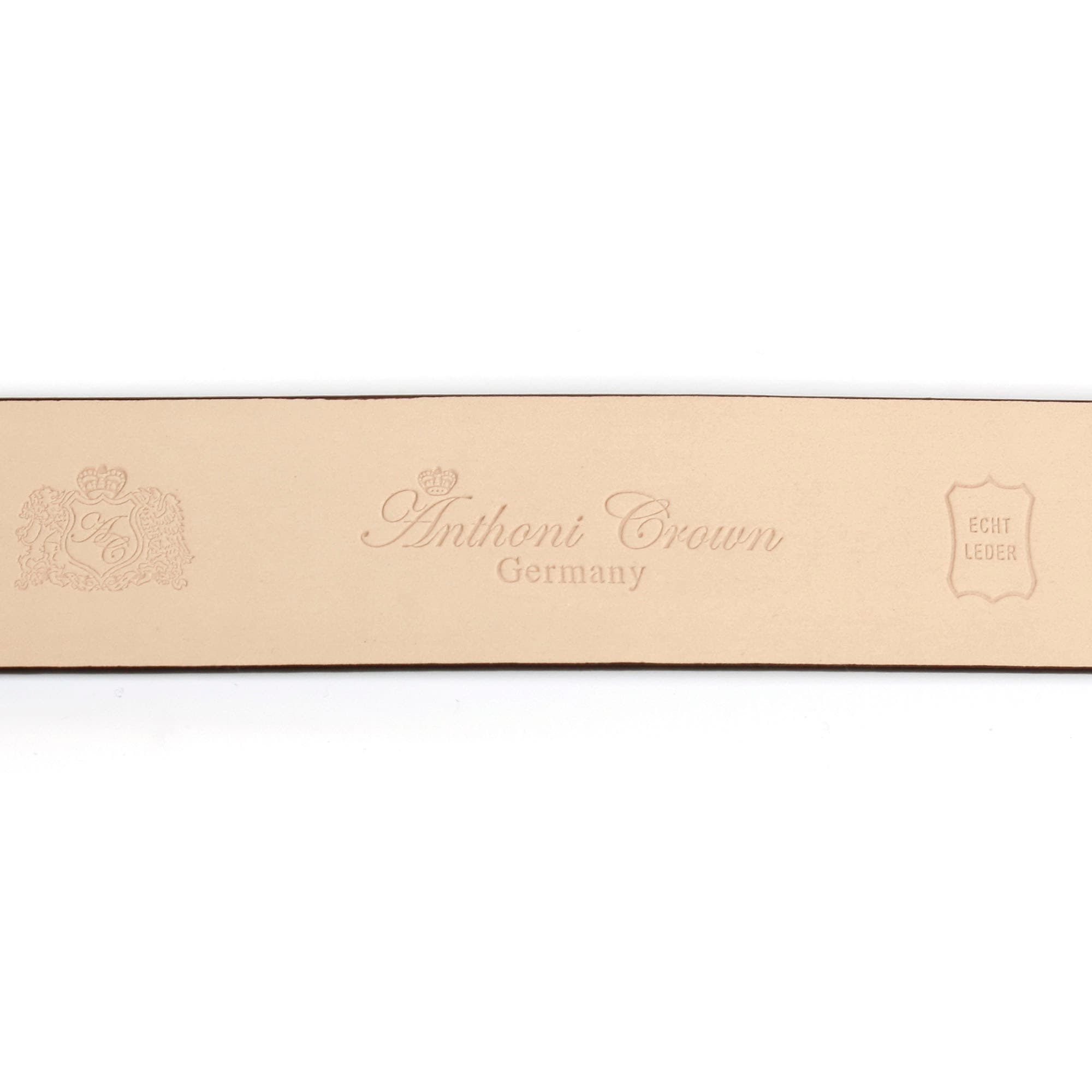 Anthoni Crown Ledergürtel Elegante Schliesse mit Oberfläche aus Hartglas