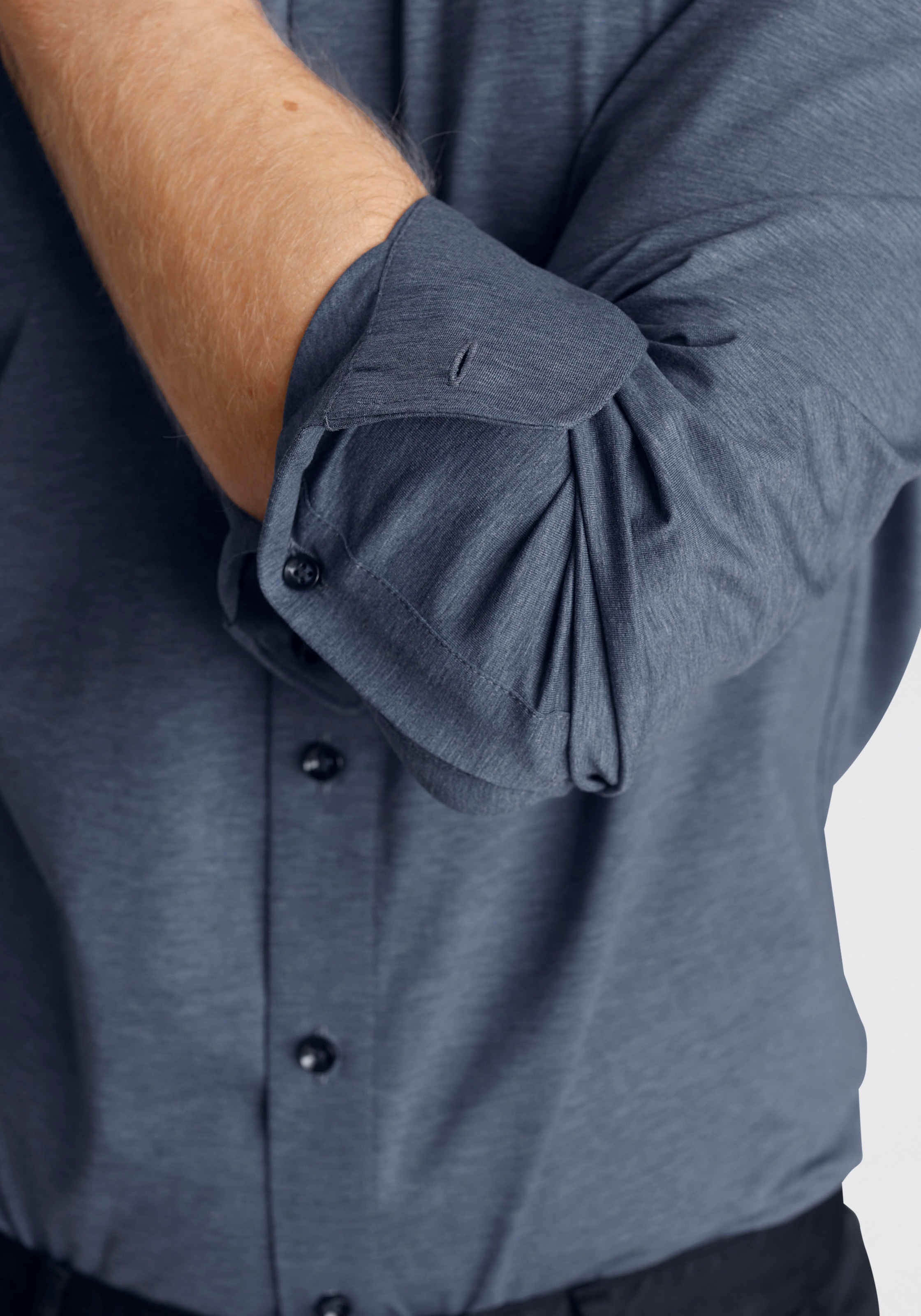 OLYMP Chemise à manches longues »Luxor 24/Seven modern fit Jerseyshirt« avec propriétés anti-odeurs