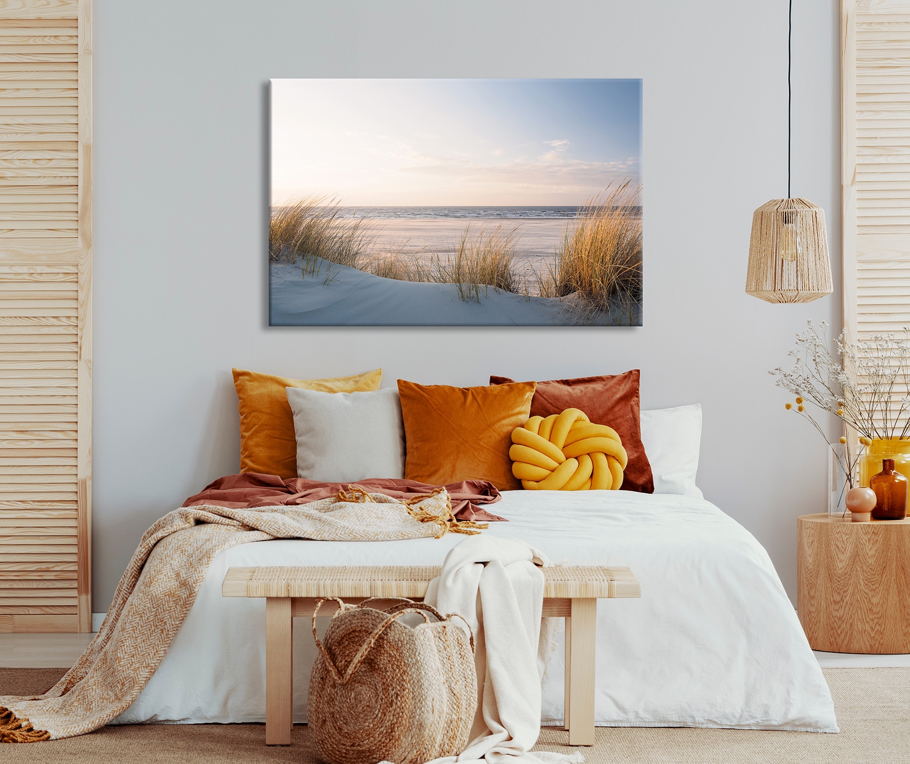Bönninghoff Leinwandbild »Wandbild DÜNEN, STRAND UND MEER 78x118 cm – Leinwandbild Keilrahmen« Düne | Strand 1 Stk. tlg. auf Keilrahmen gespannt