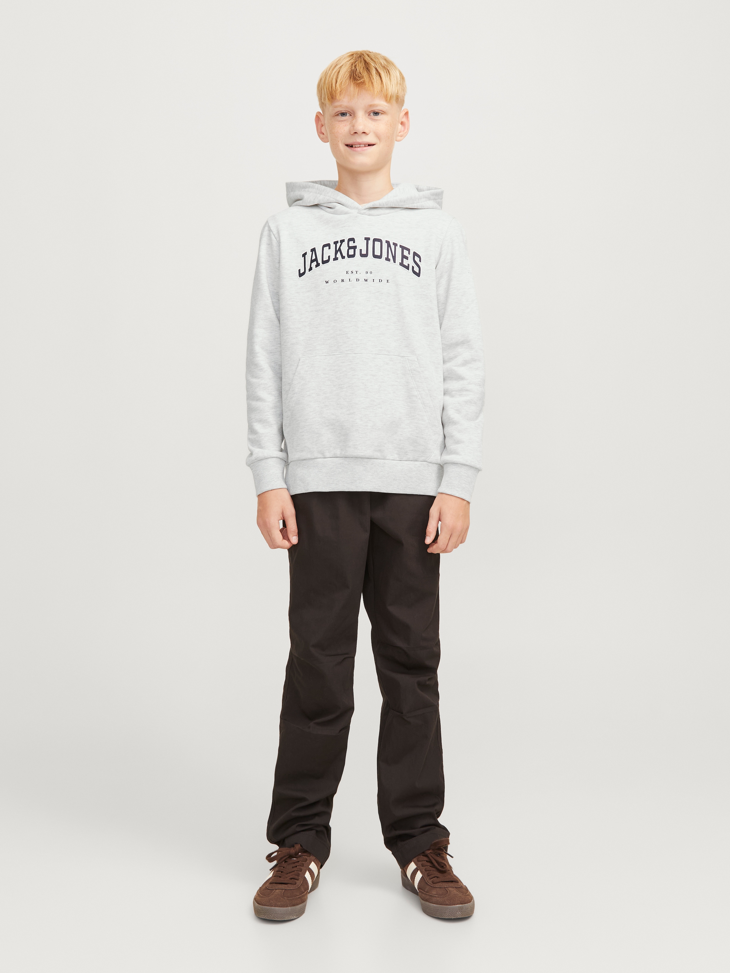 Jack & Jones Junior Kapuzensweatshirt »JJECALEB VARSITY SWEAT HOOD NOOS JNR«
