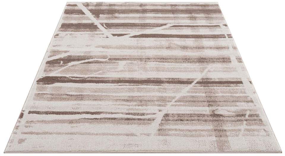 Carpet City Teppich »Moda« rechteckig 11 mm Höhe Kurzflor, Streifen-Muster, Weicher Flor