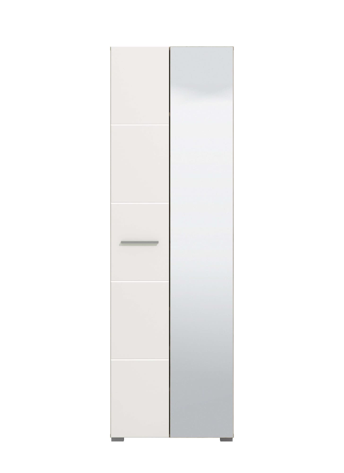 Home affaire Armoire vestiaire »Beny Kleiderschrank, Stauraumschrank, Flurschrank, Höhe 193 cm« Hochglanzfronten, Spiegeltür, Breite 60 cm, ausziehbare Kleiderstange