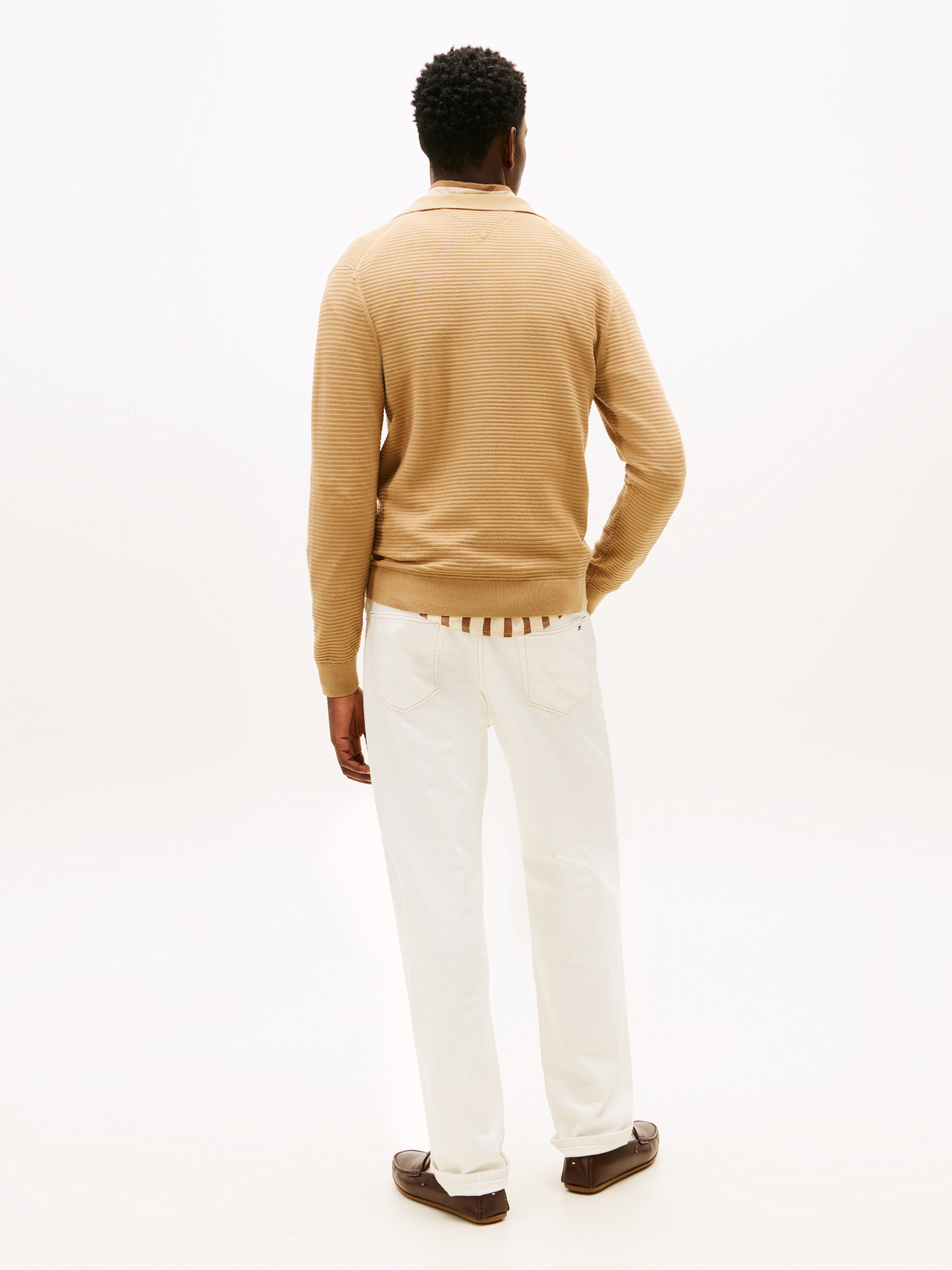 Tommy Hilfiger Cardigan »SEASONAL STRUCTURE« strukturiert, mit Polokragen, regular fit