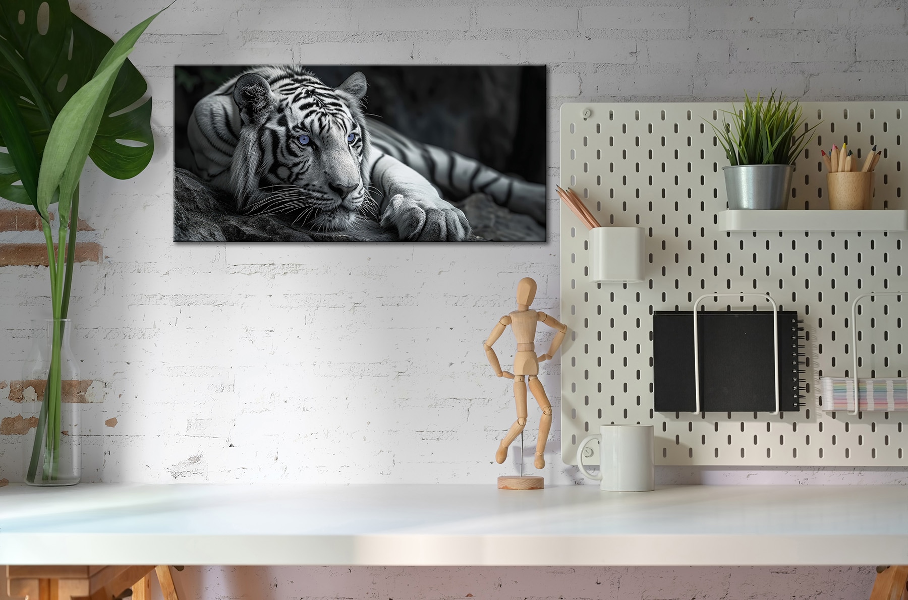 Bönninghoff Leinwandbild »Wandbild TIGER 33x70 cm – Leinwandbild Keilrahmen Deko modern« Raubkatzen | Tiere | Tiger | Wildtiere 1 Stk. tlg. auf Keilrahmen gespannt