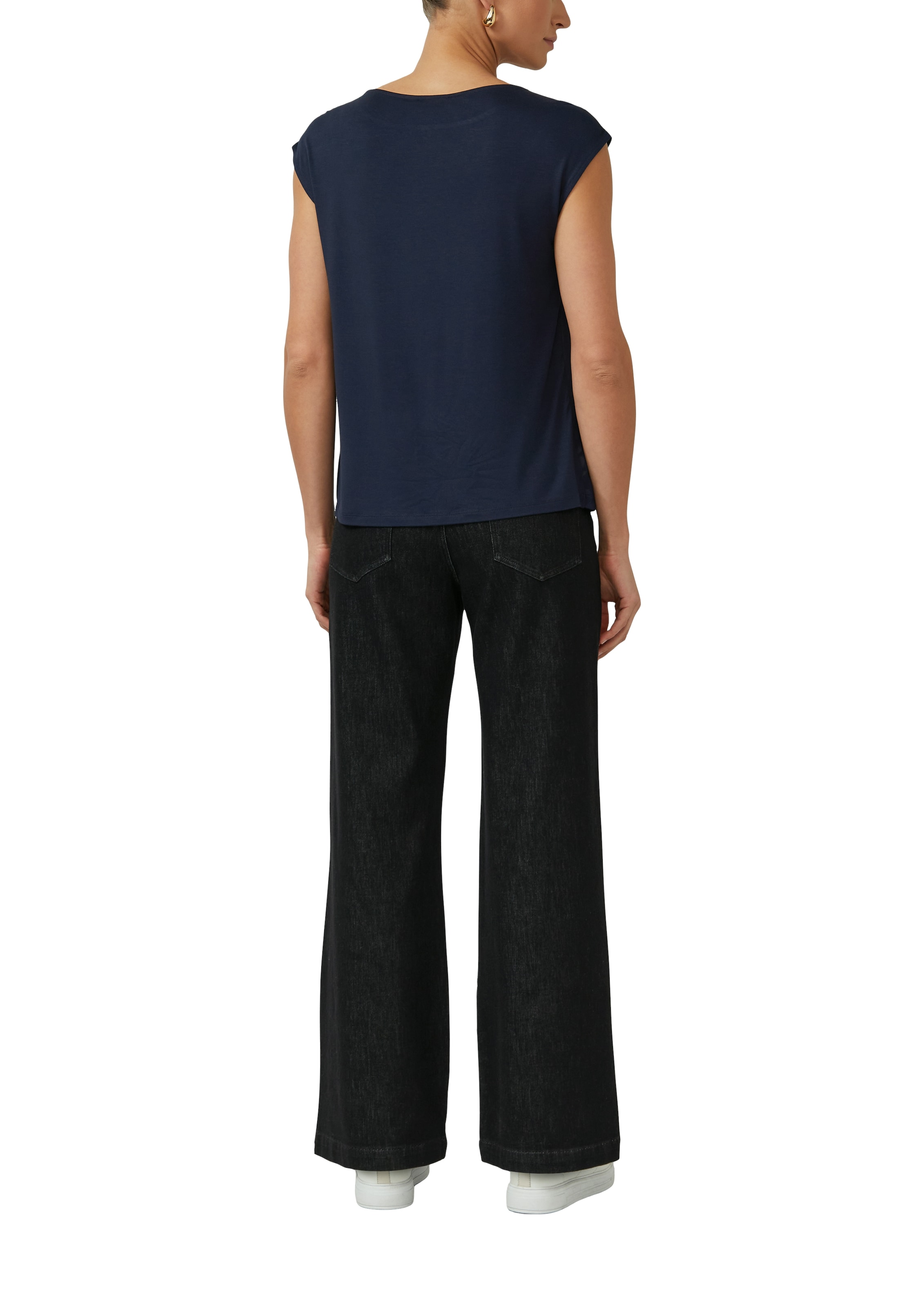 s.Oliver BLACK LABEL Shirt à col rond mit Stretchanteil