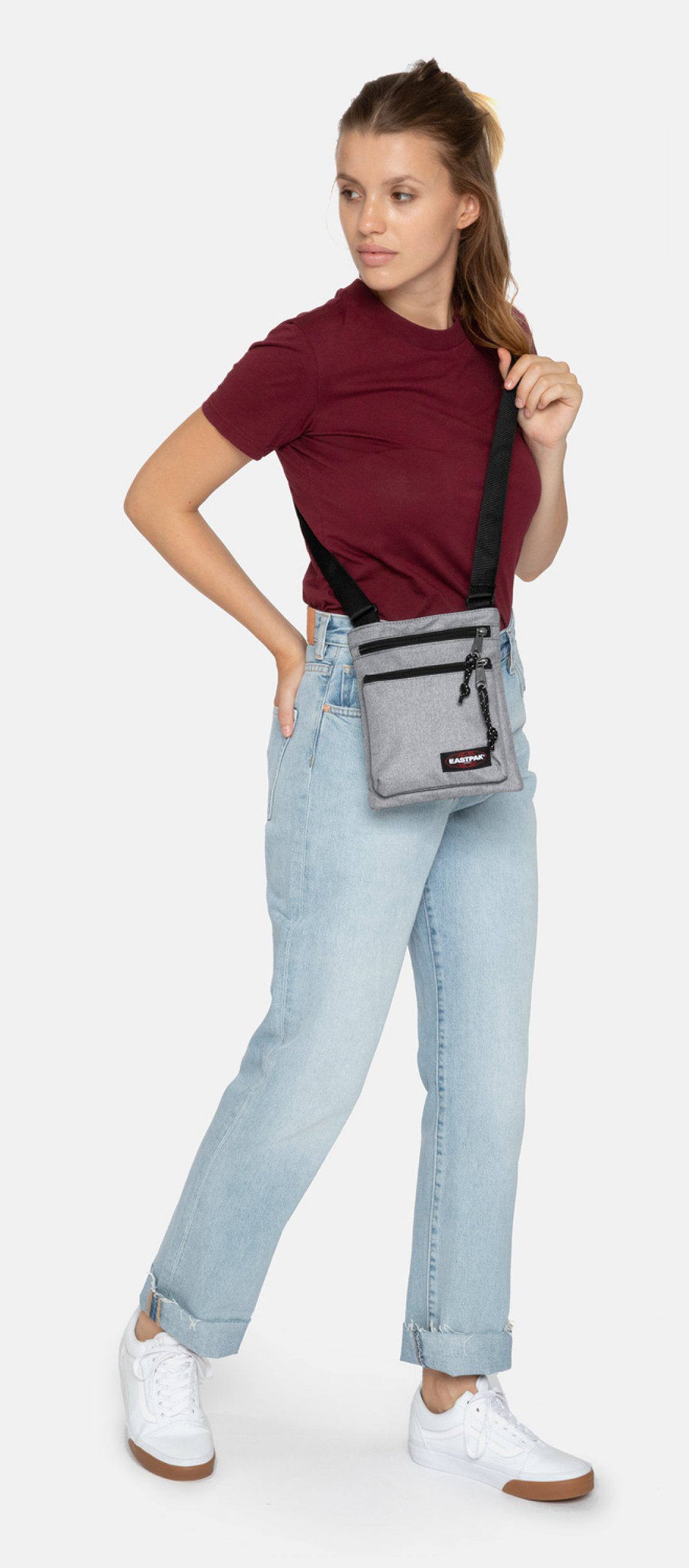 Eastpak Sac à bandoulière »RUSHER, Sunday Grey« , Crossbody Bag, Mini Messenger Bag