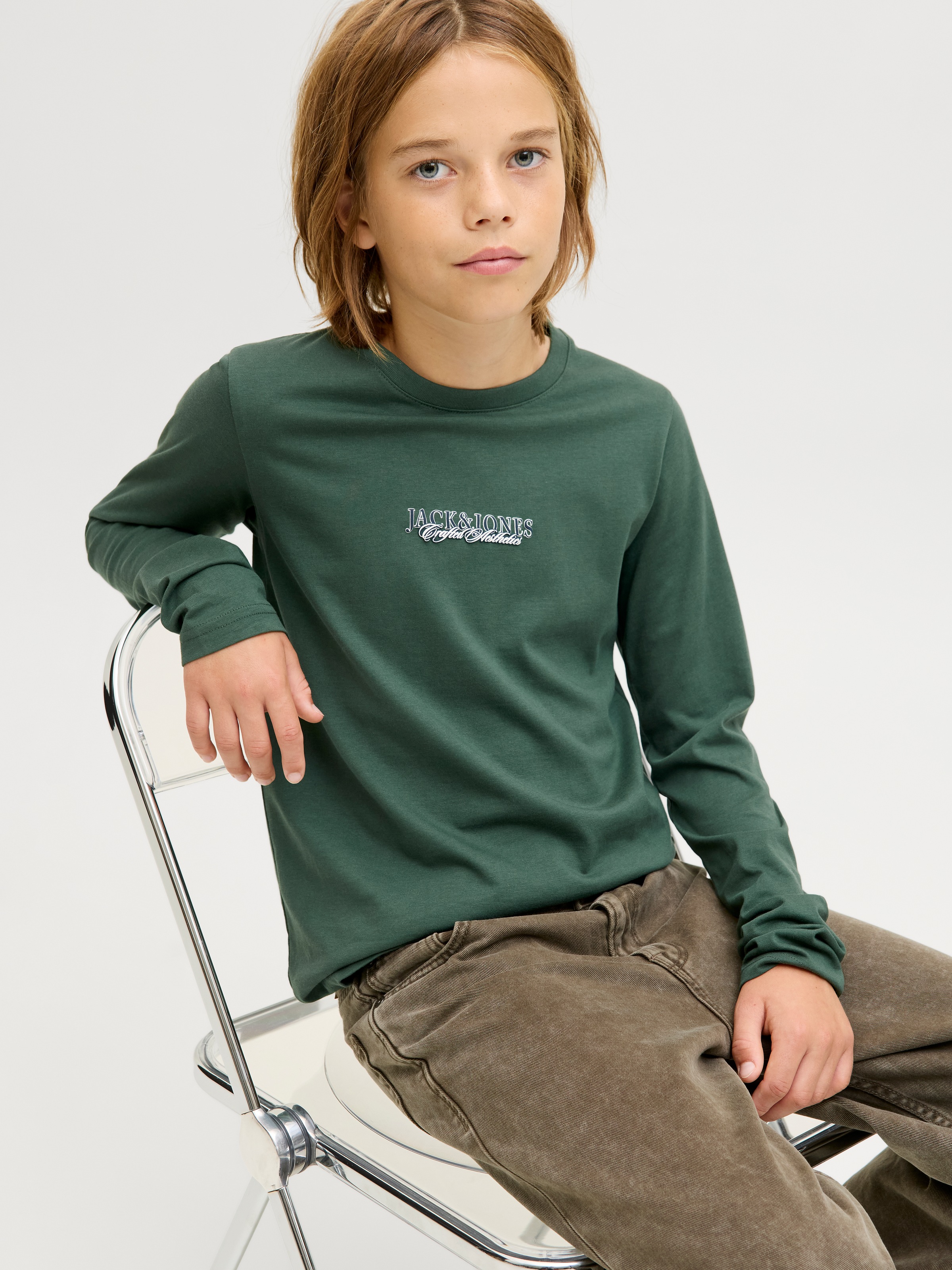 Jack & Jones Junior T-shirt à manches longues »JORBLEECKER MINIMAL TEE LS CREW NE JNR«