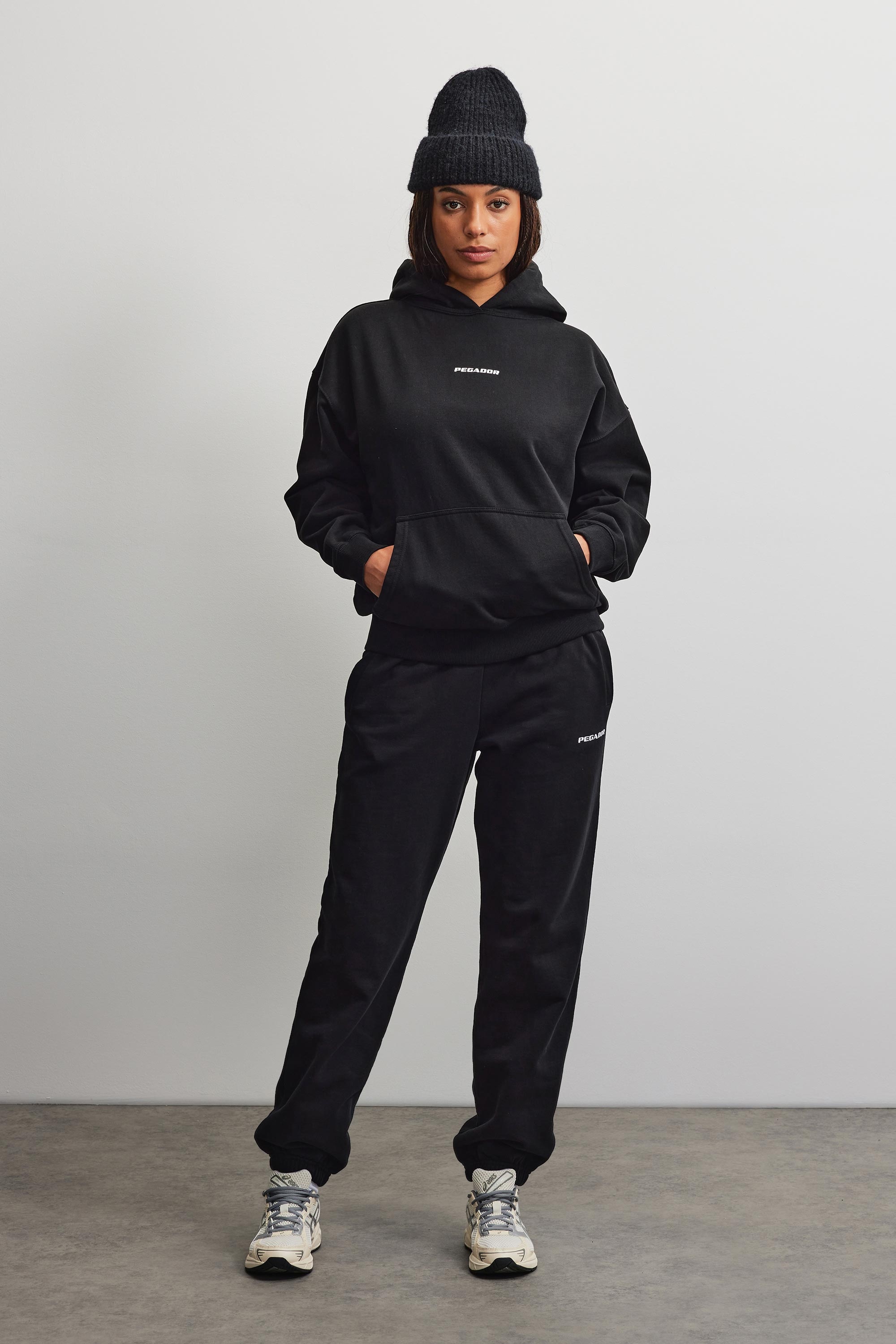PEGADOR Sweat à capuche »ATNA LOGO OVERSIZED HOODIE«, mélange de coton, oversize
