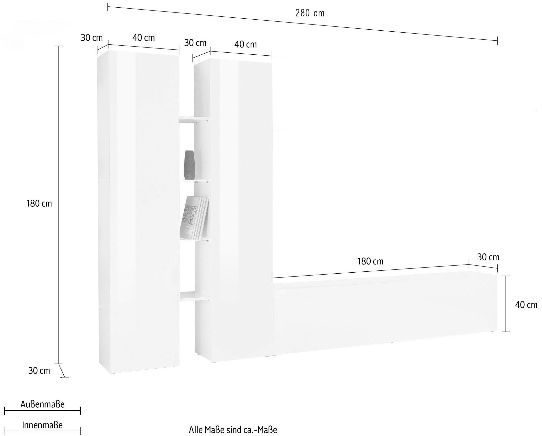Home affaire Meuble mural »Maruska« 1 cuis tlg.