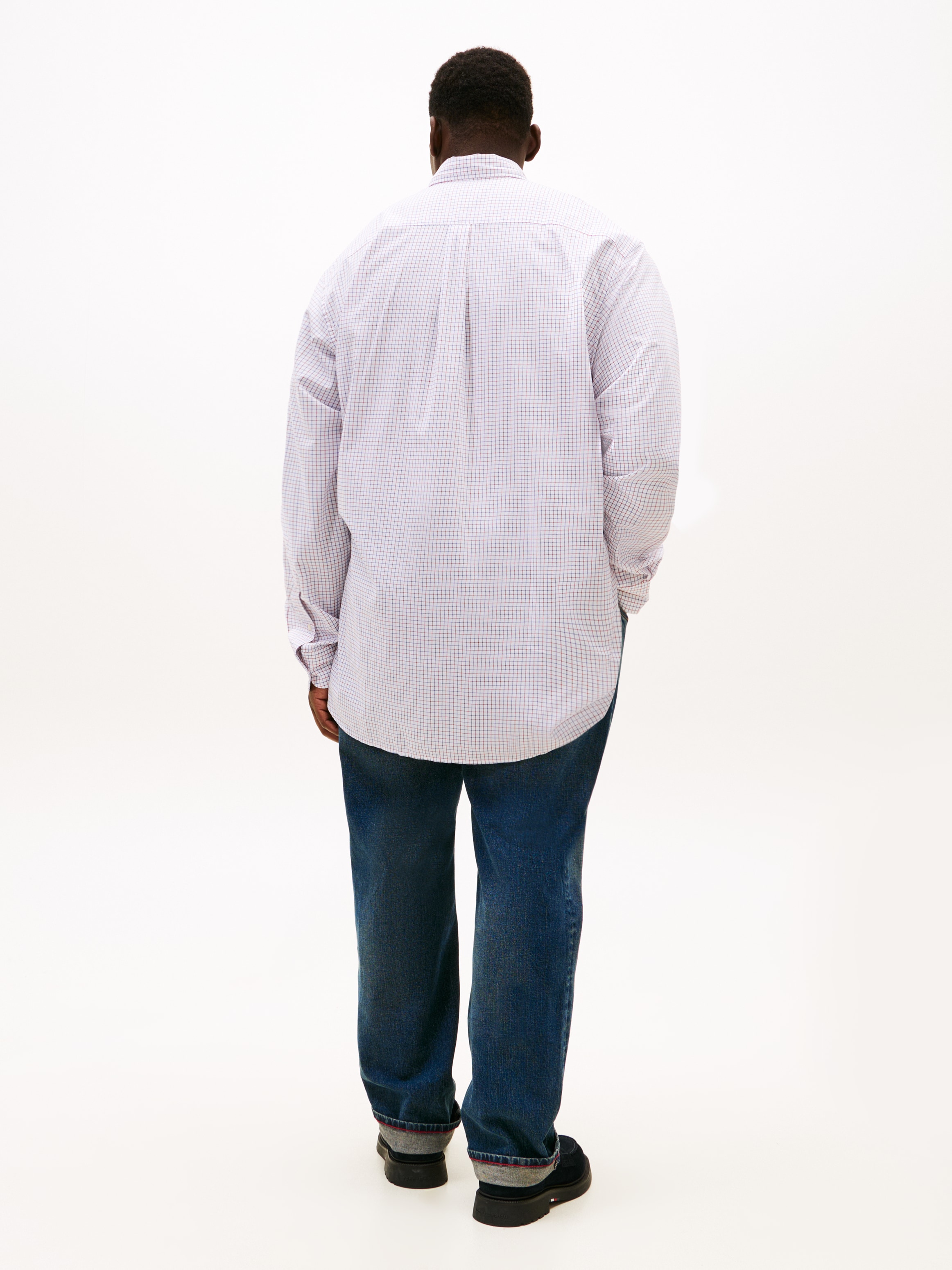 Tommy Hilfiger Big & Tall Langarmhemd »BT - CORE TATTRSALL POP« Grosse Grössen, Button-down-Kragen, regular fit