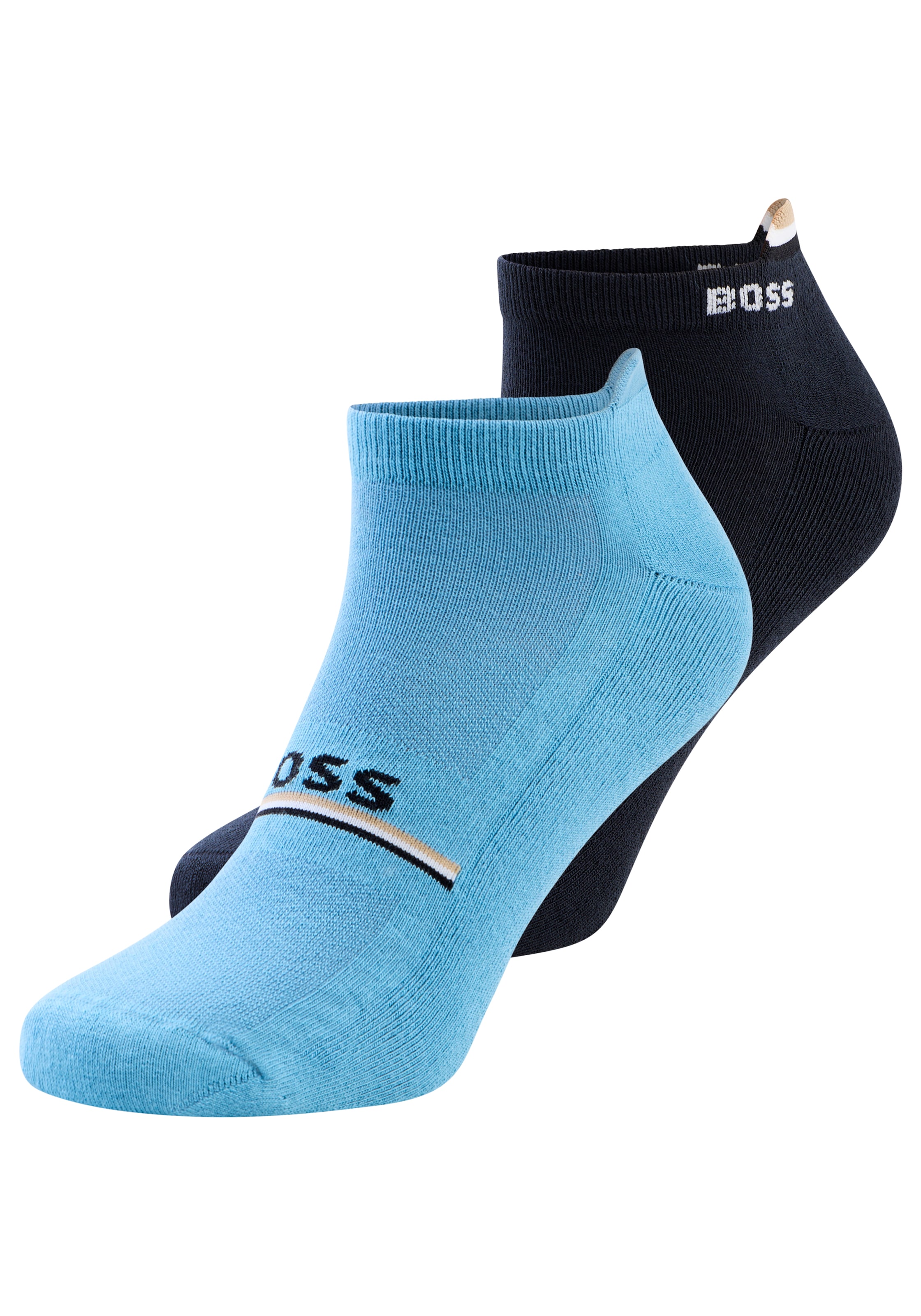 BOSS Chaussettes courtes »2P AS Iconic Loop CC« 2 Couple tlg. mit Signature-Streifen und Logo-Details