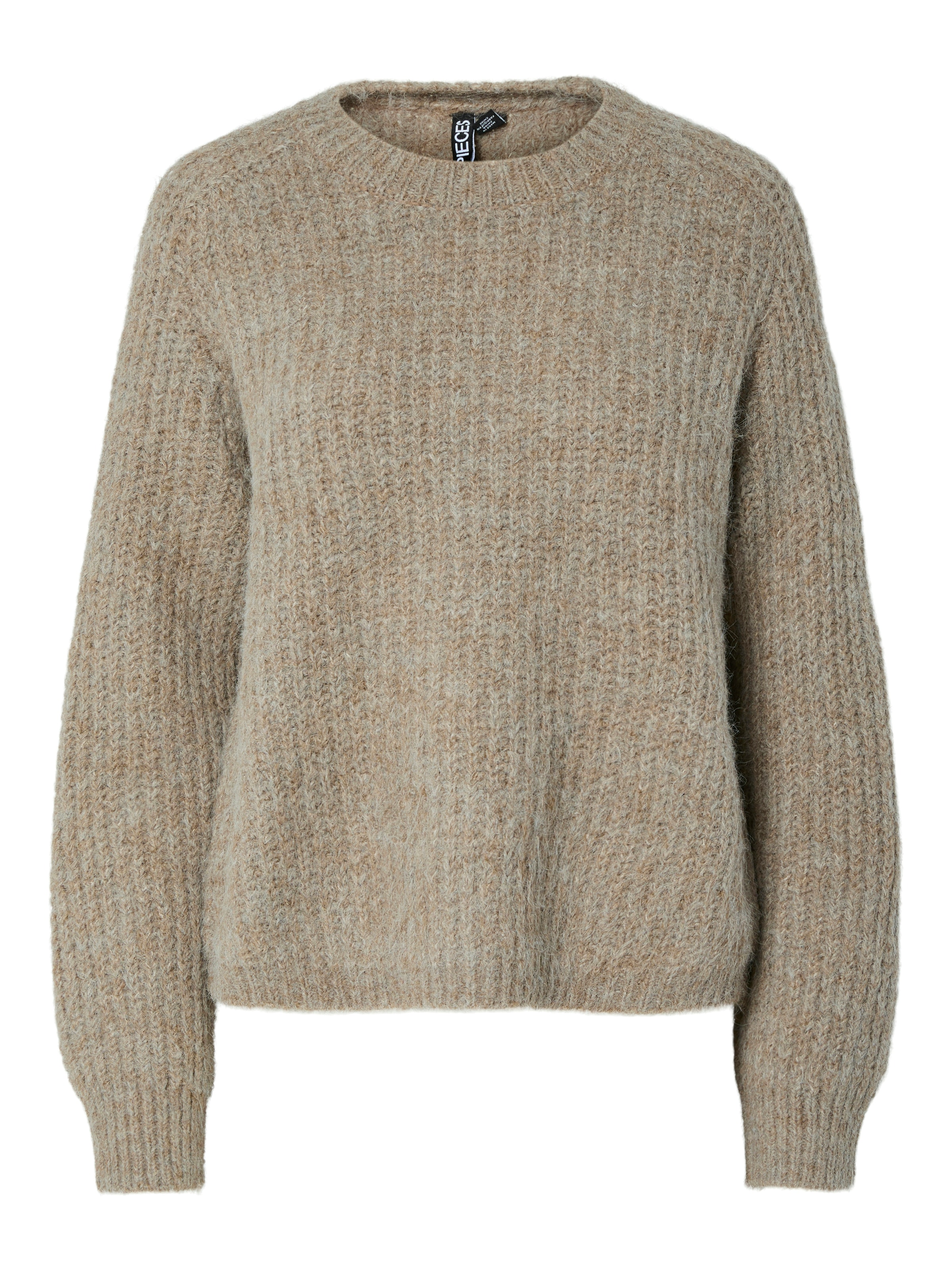pieces Strickpullover »PCCLEO LS O-NECK CHUNKY KNIT NOOS BC«