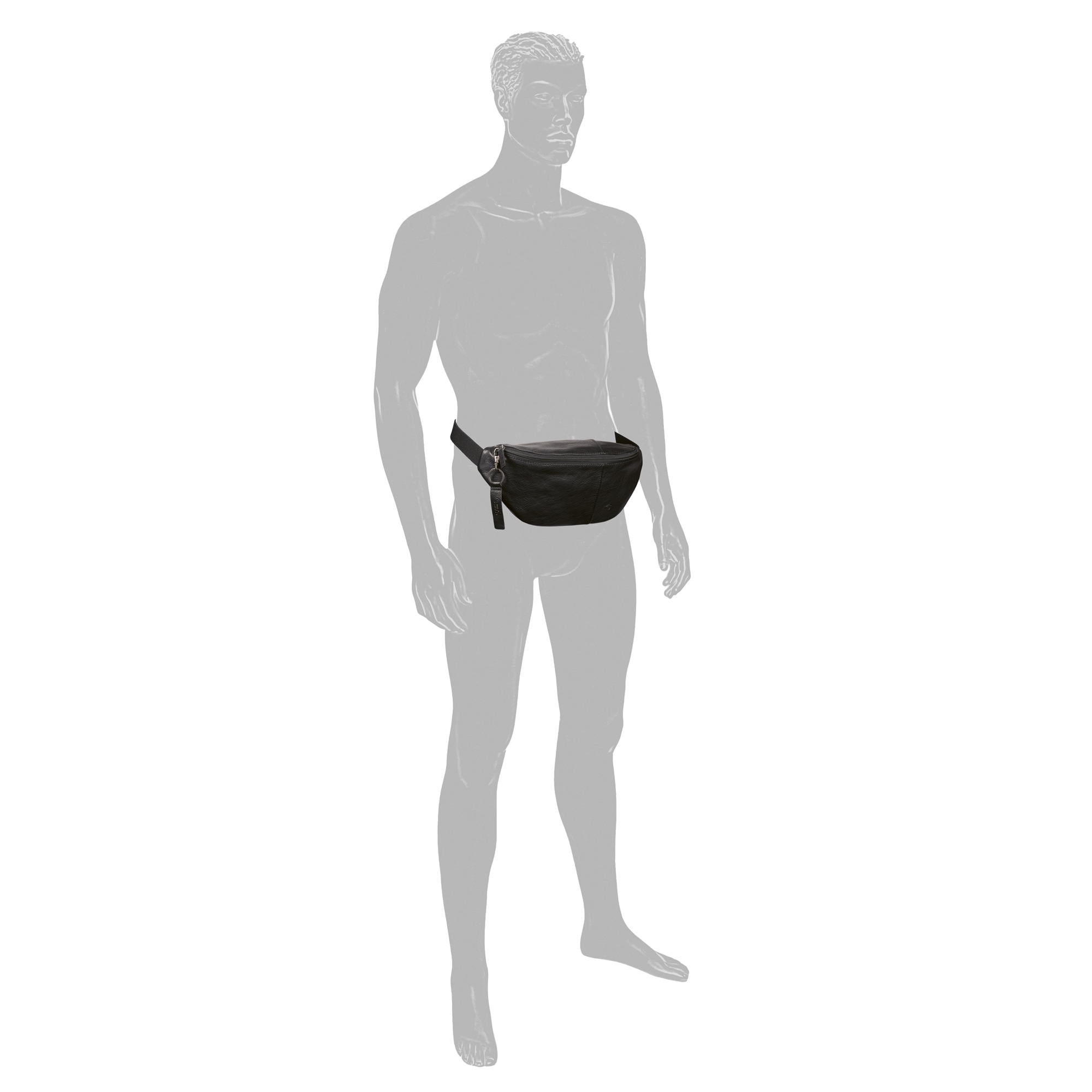 camel active Sac ventral »Pine« en cuir de vachette tanné végétal au look robuste