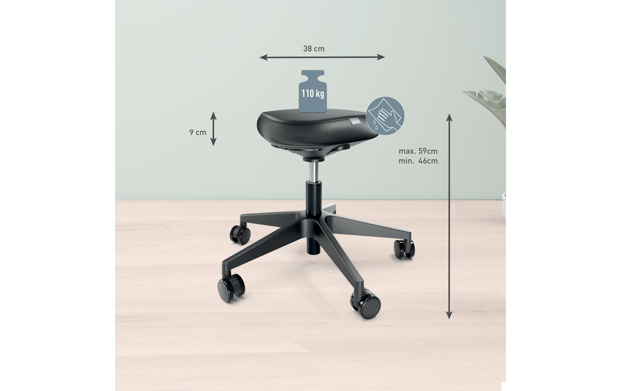 LEITZ Arbeitshocker »Ergonomischer mit Rollen«