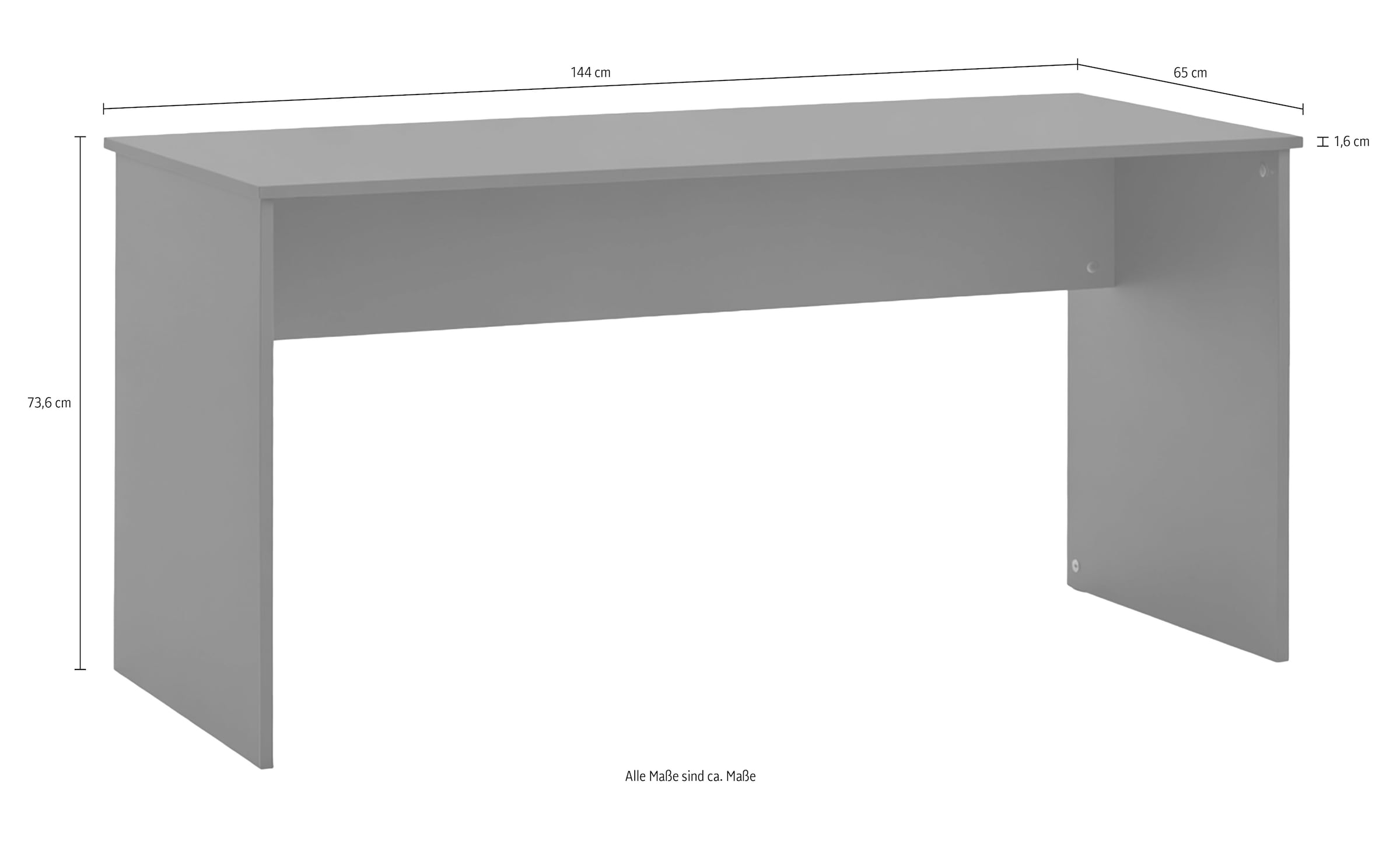 Schildmeyer Bureau »HANK,  in mattschwarz, zeitloses Design, MADE IN GERMANY« 1 cuis tlg. Montage facile avec instructions claires, FABRIQUÉ EN ALLEMAGNE