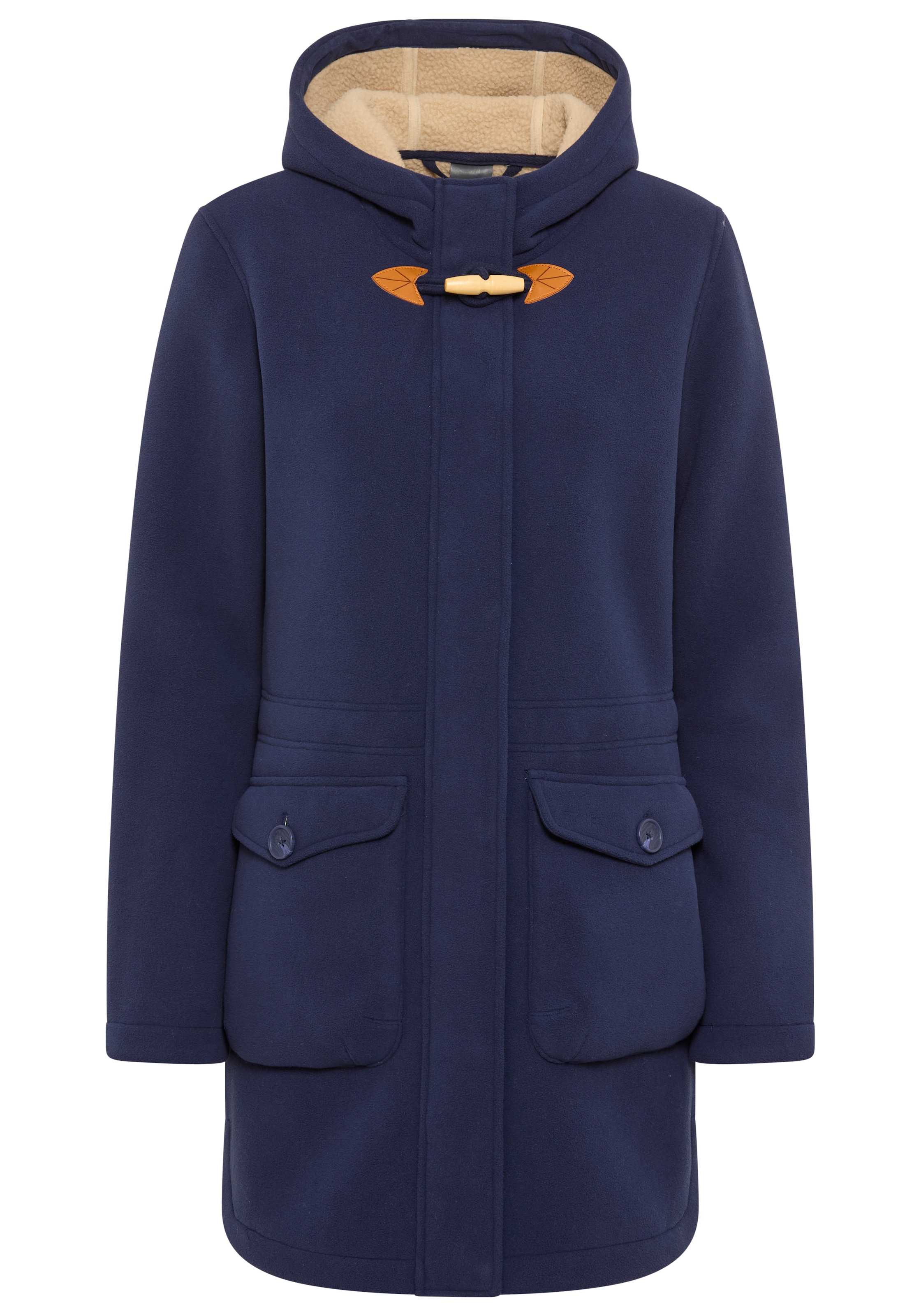 Polarino Fleecejacke mit Kapuze Fleece Jacke, innen mit Sherpa Fleece, Teddy Fell Imitat