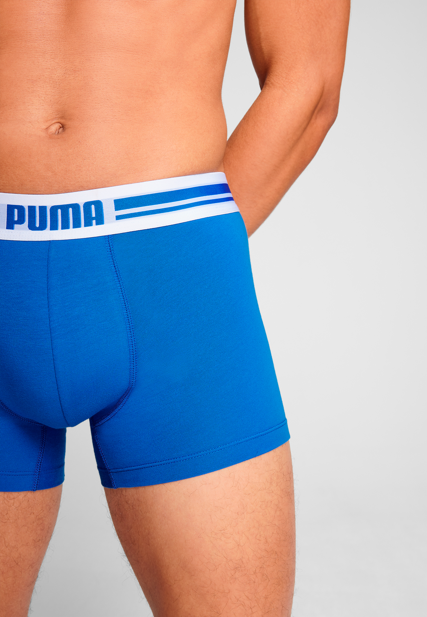 PUMA Boxer »PUMA MEN EVERYDAY PLACED LOGO BOXERS 2P« Packung, 2er-Pack,  mit Logo Webbund