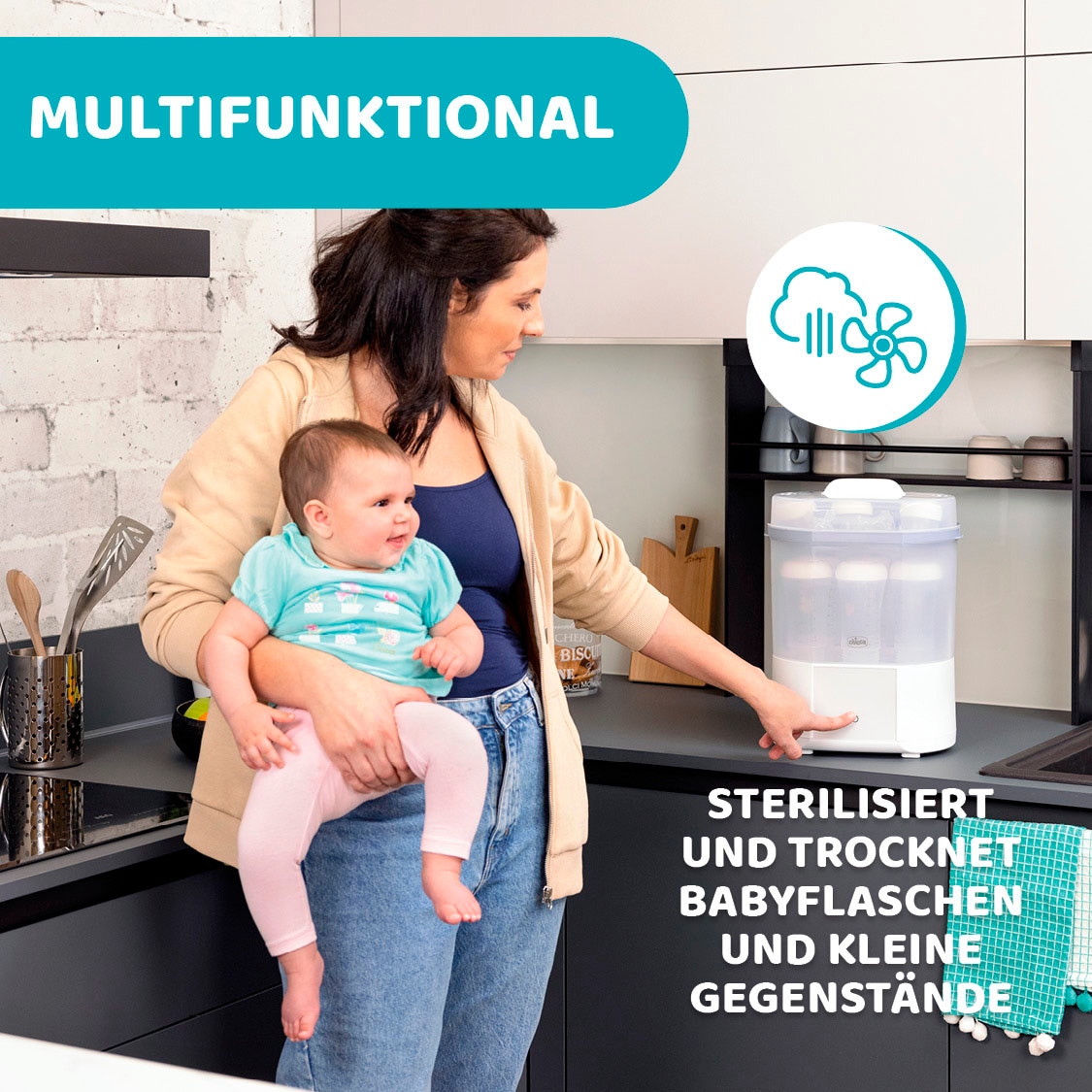 Chicco Stérilisateur à vapeur »Modularer Sterlisator mit Trocknungsfunkion« mit Trocknungsfunktion