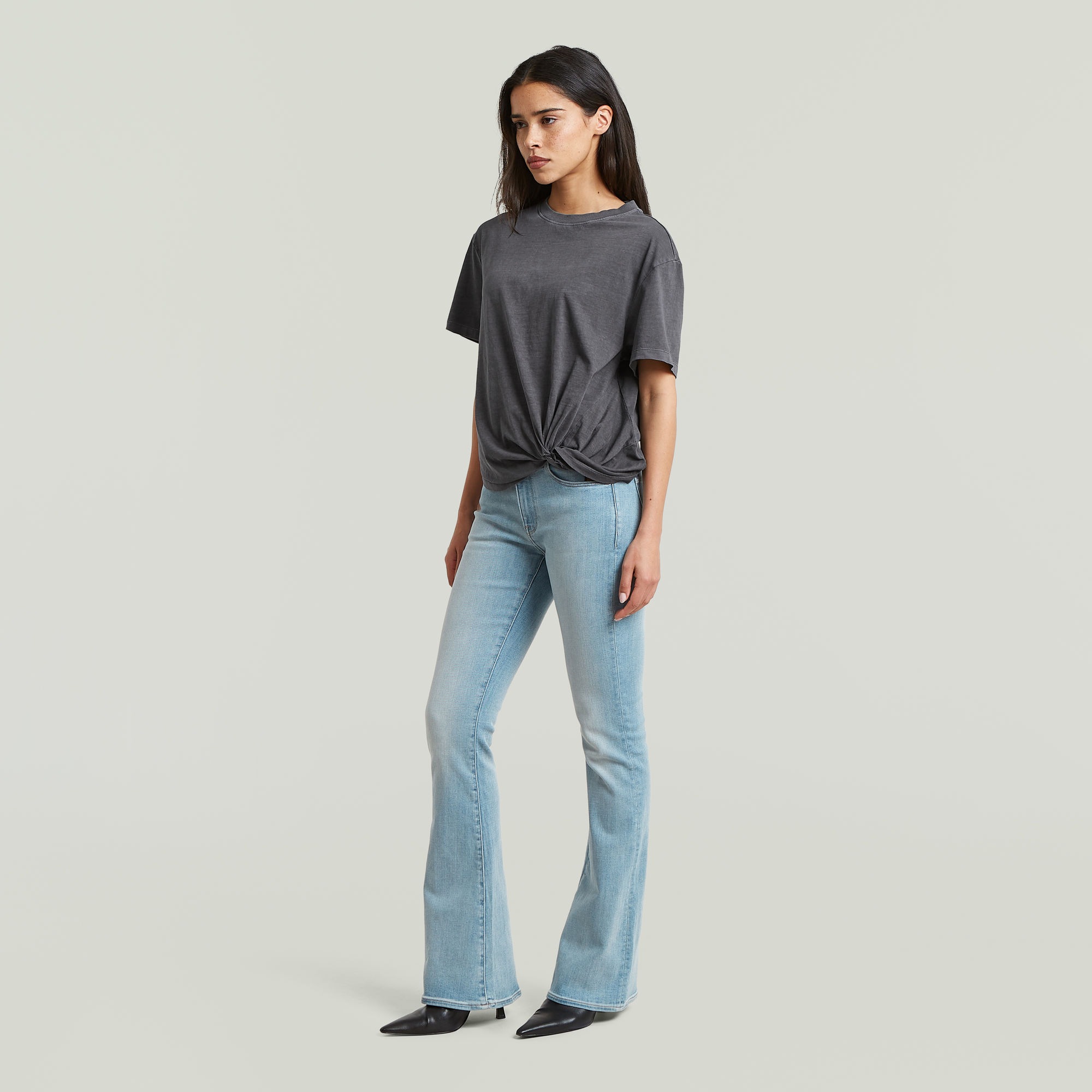G-STAR T-shirt »Relaxed Knot« avec détail noué, col rond