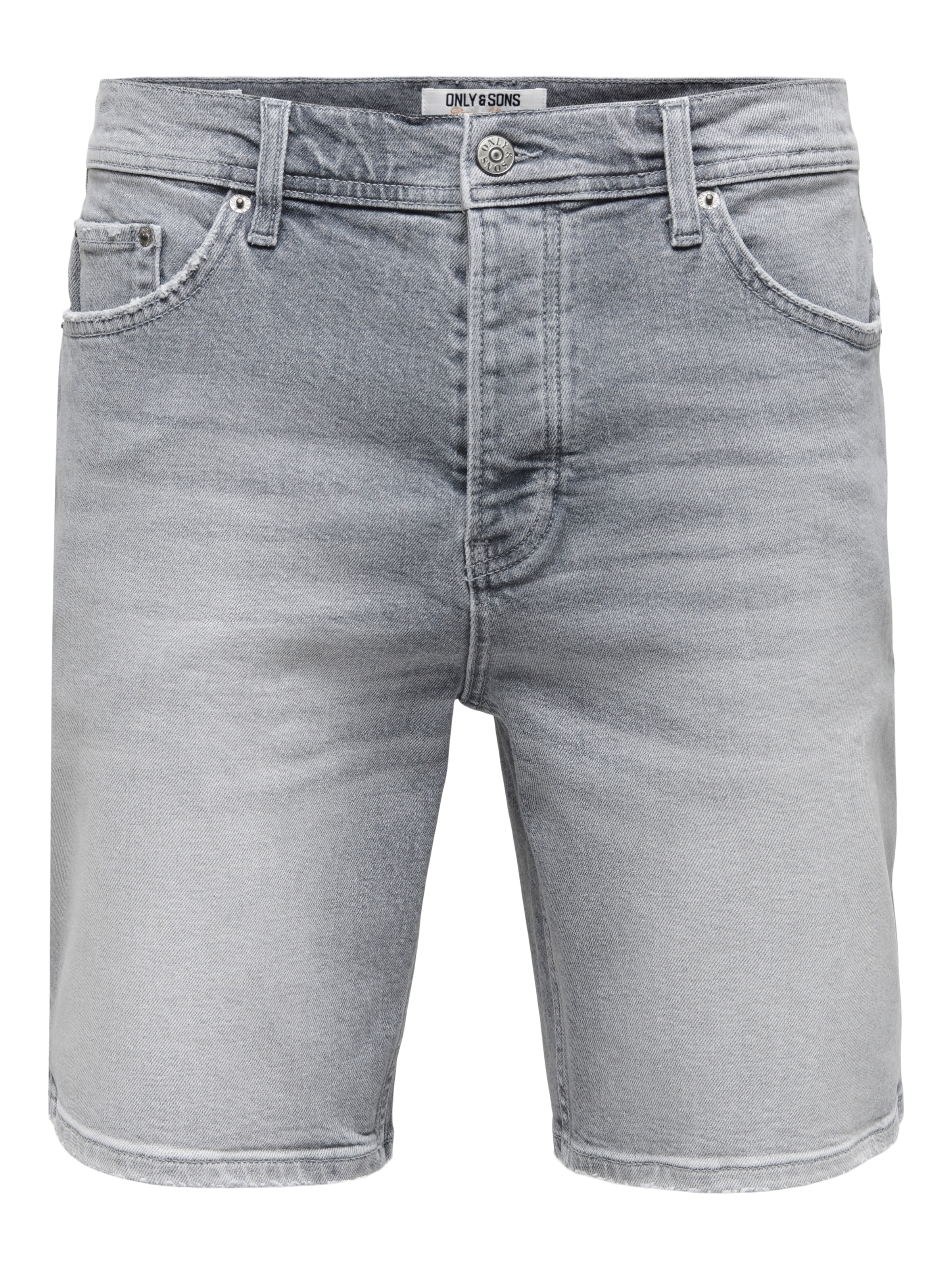 ONLY & SONS Short en jean »ONSEDGE PERF MG 9375 DOT DNM SHORTS NOOS« mélange coton, coupe droite